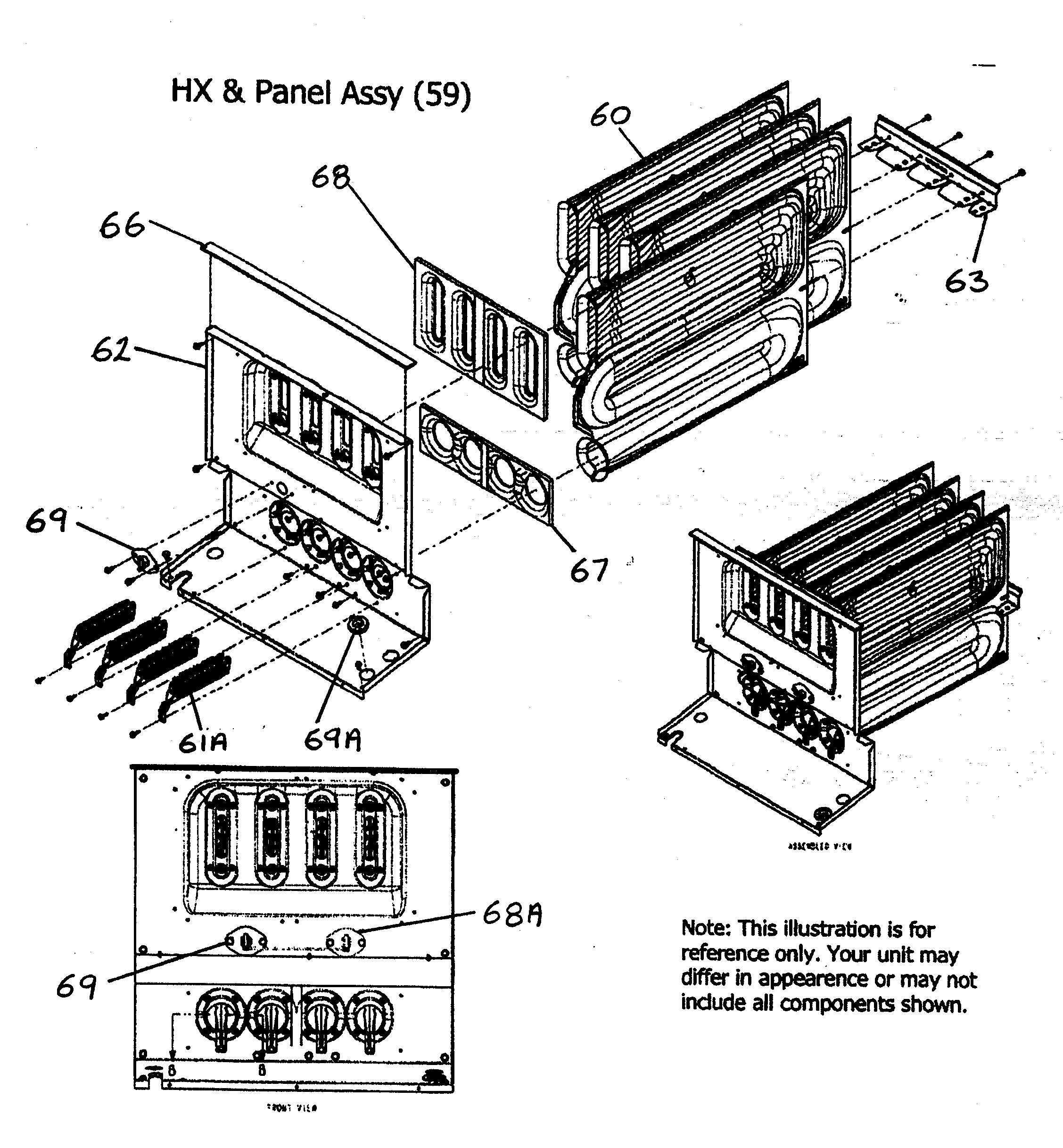 Carrier 58STA13510022 hx/panel assy diagram