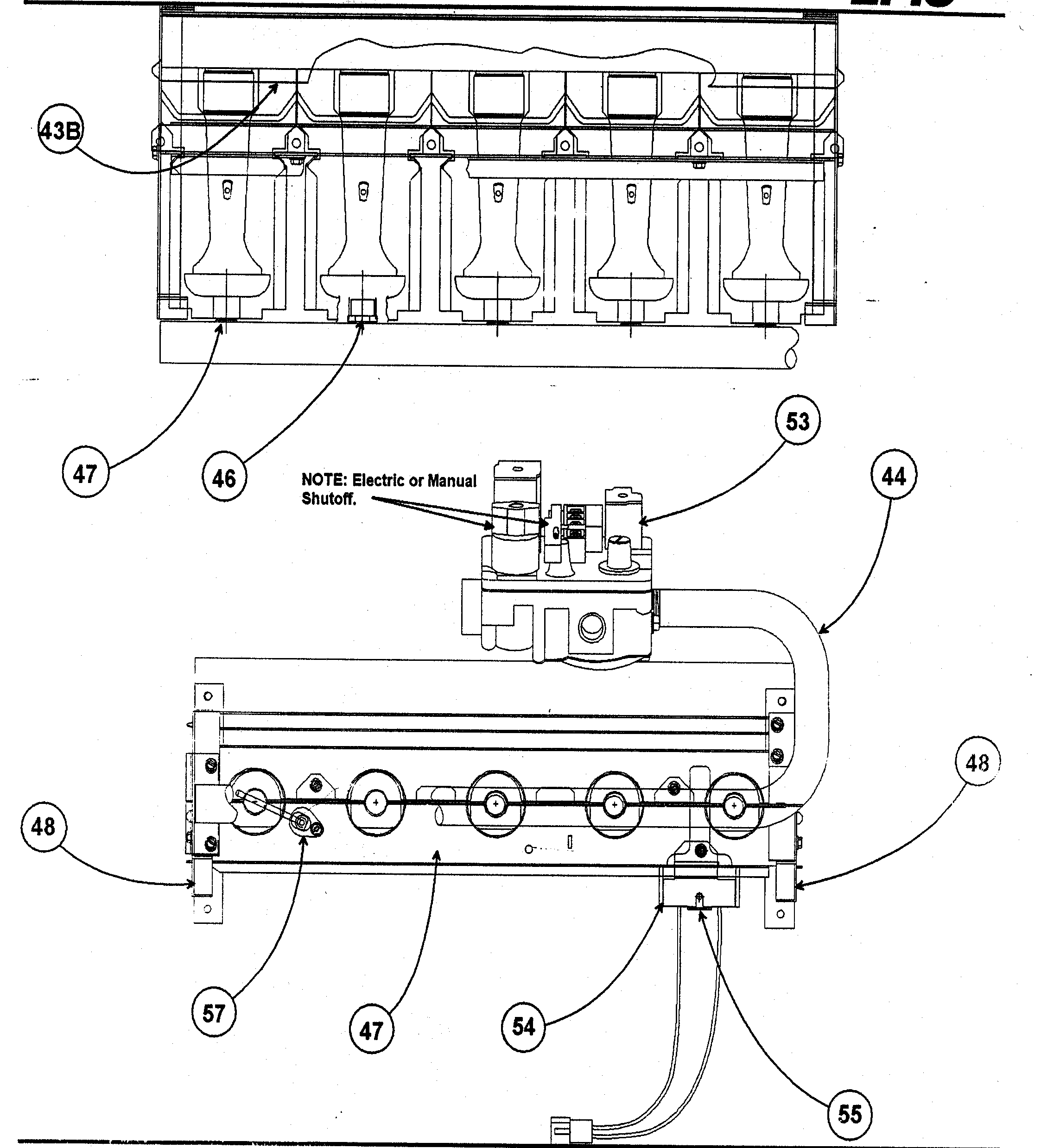 Carrier 58MXA140F14120 burner assy diagram