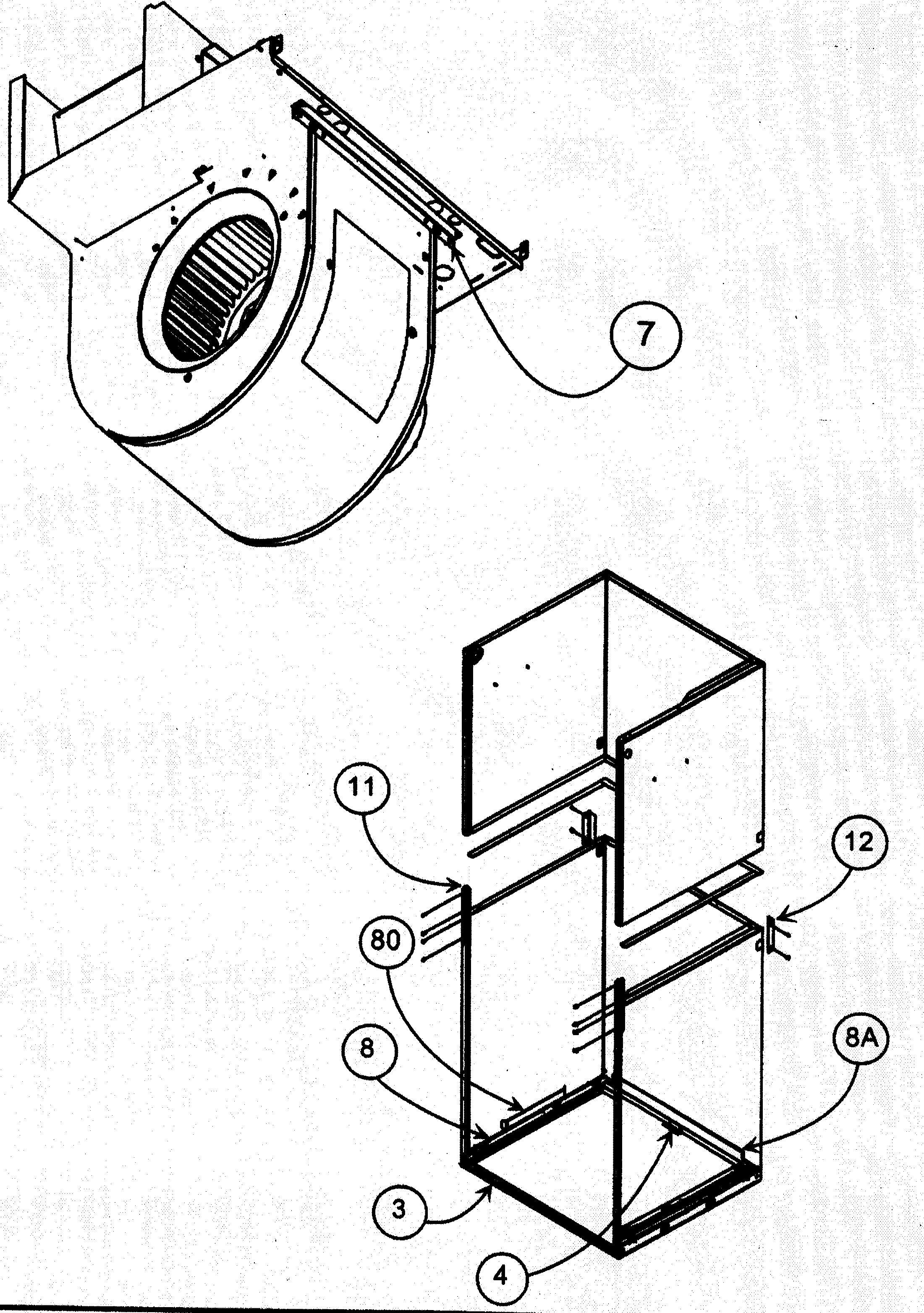 Payne PF1MNB071000AAAA blower assy diagram