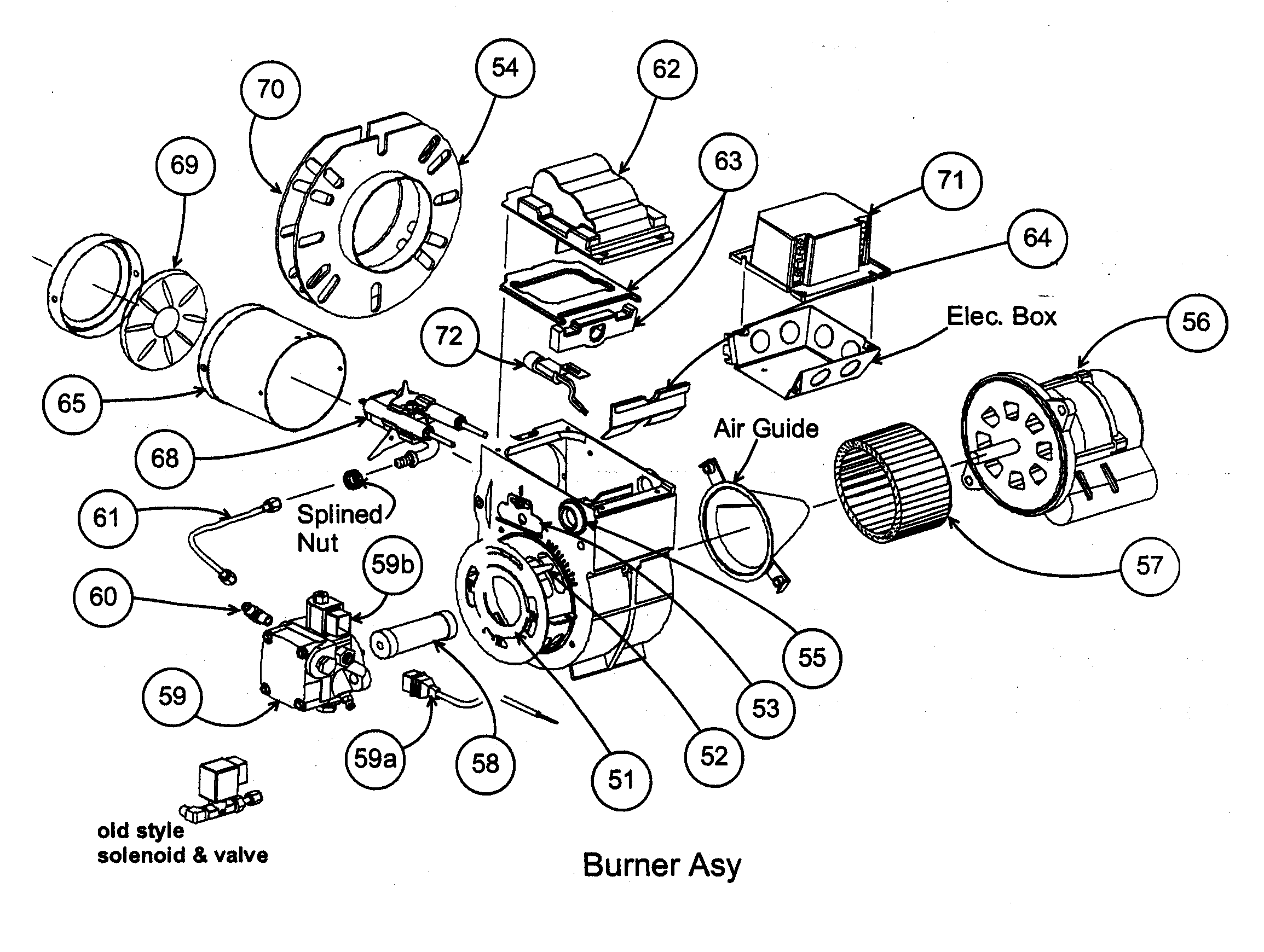 Carrier 58CMA10510112 burner assy diagram