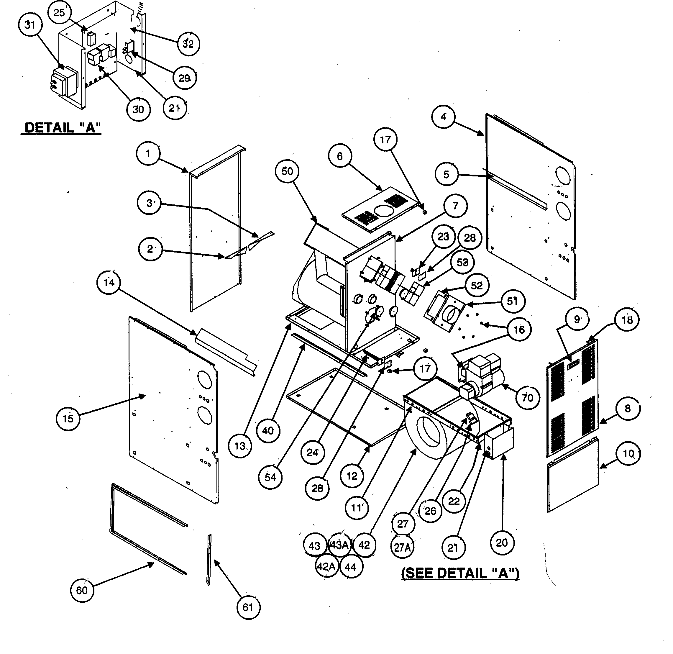 Carrier 58CMR10510112 cabinet parts diagram