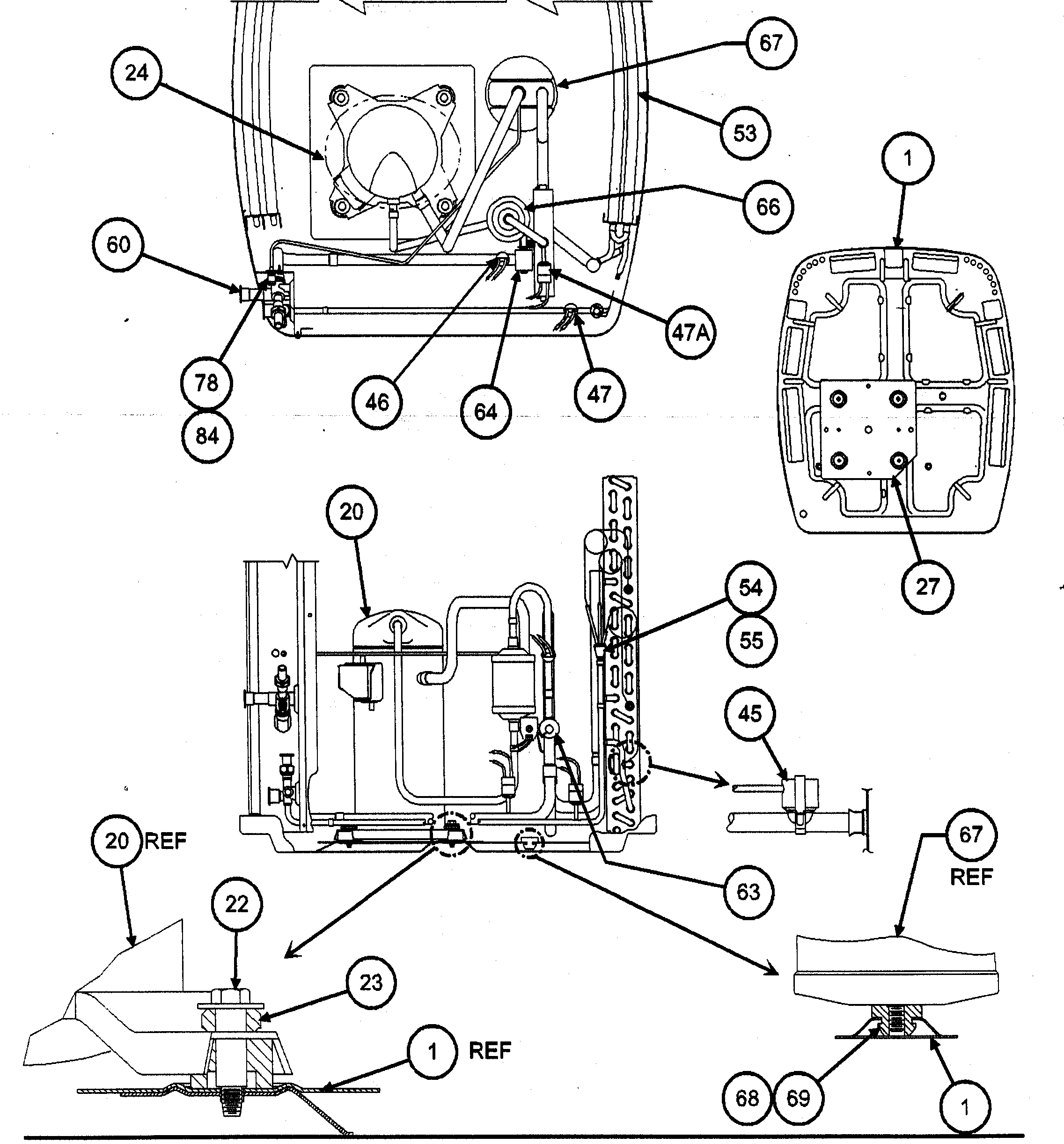 Carrier 38YXA030 SERIES300 compressor/condenser diagram