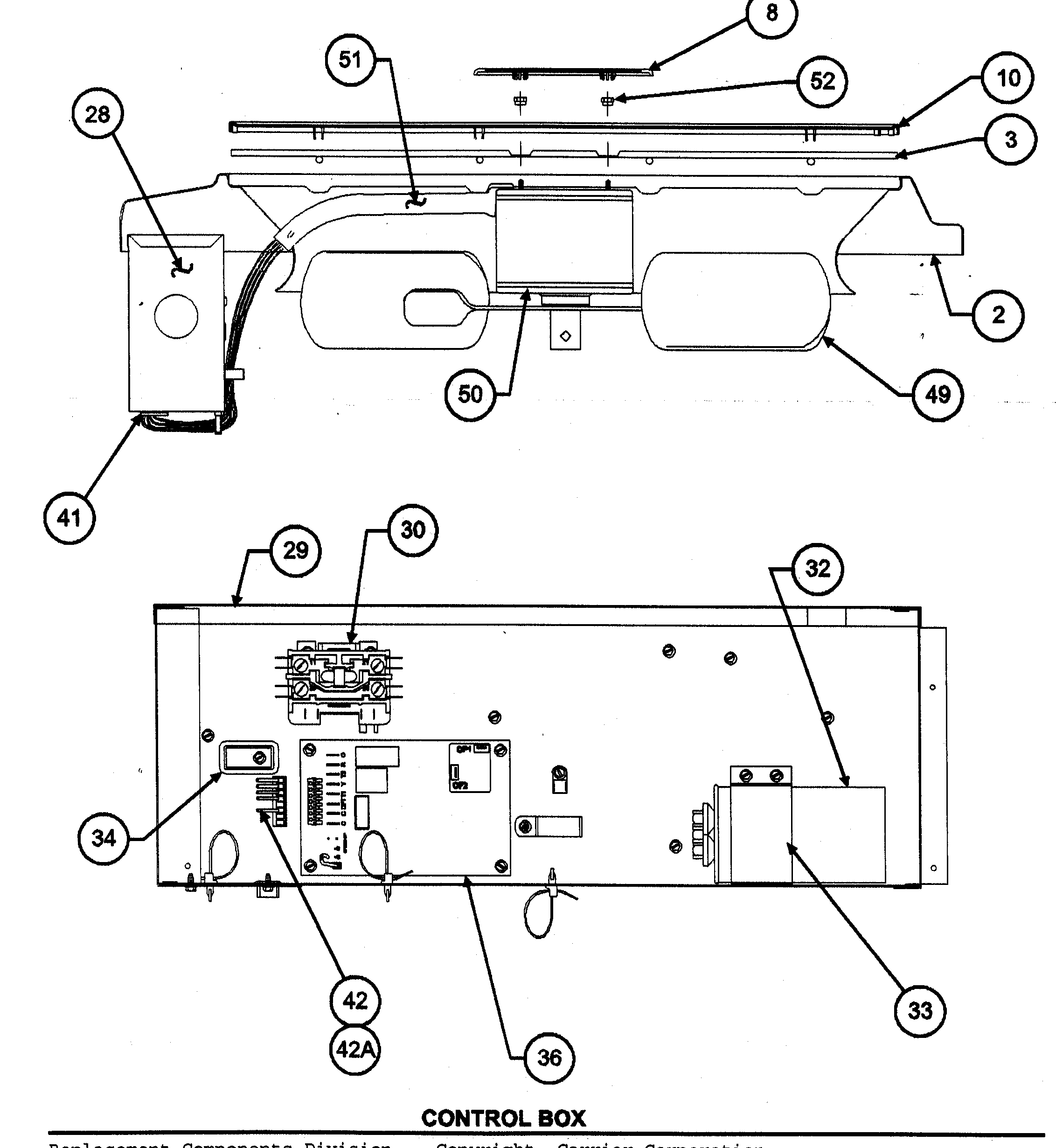 Carrier 38YXA030 SERIES300 control box diagram