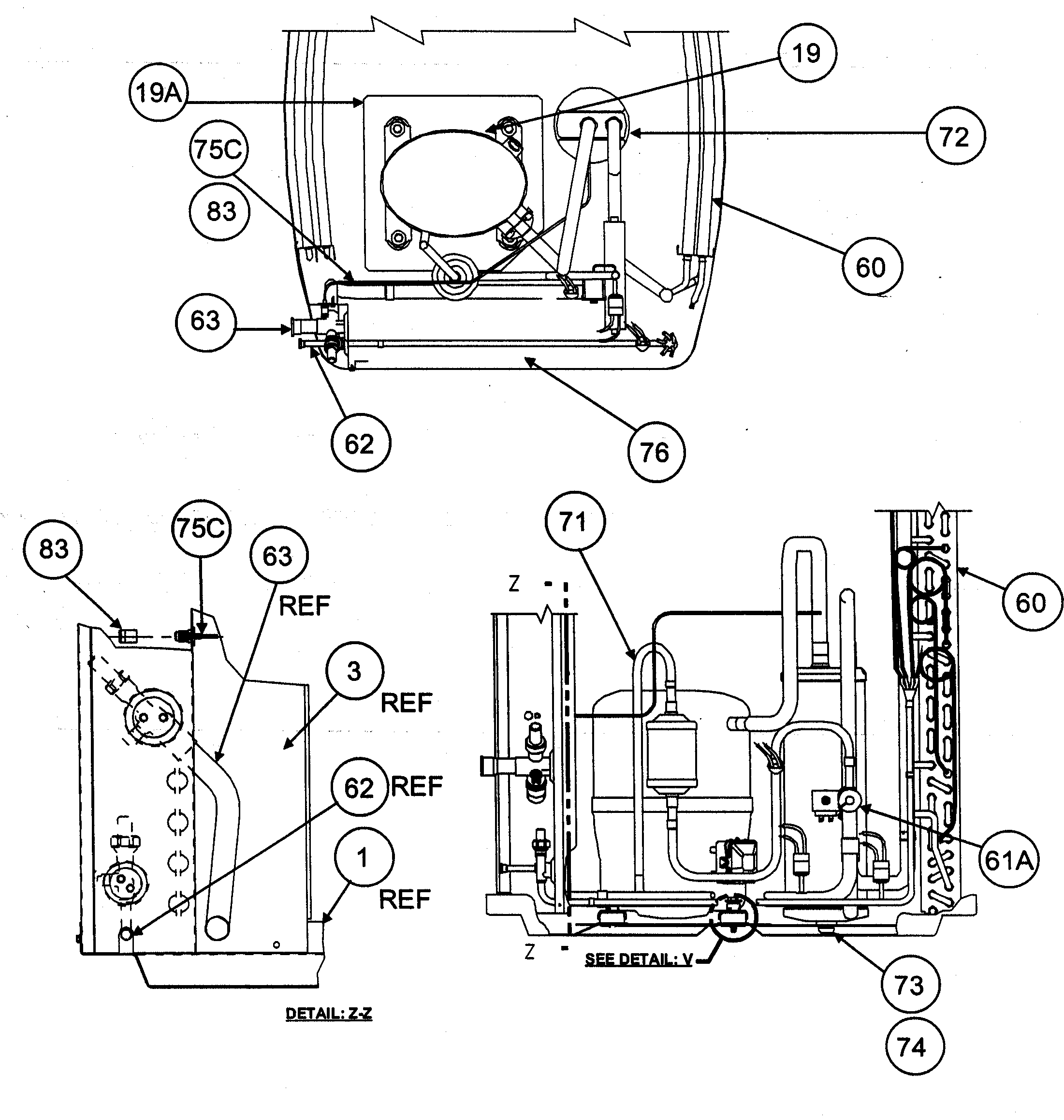 Carrier 38YDB024 SERIES300 compressor/condenser diagram