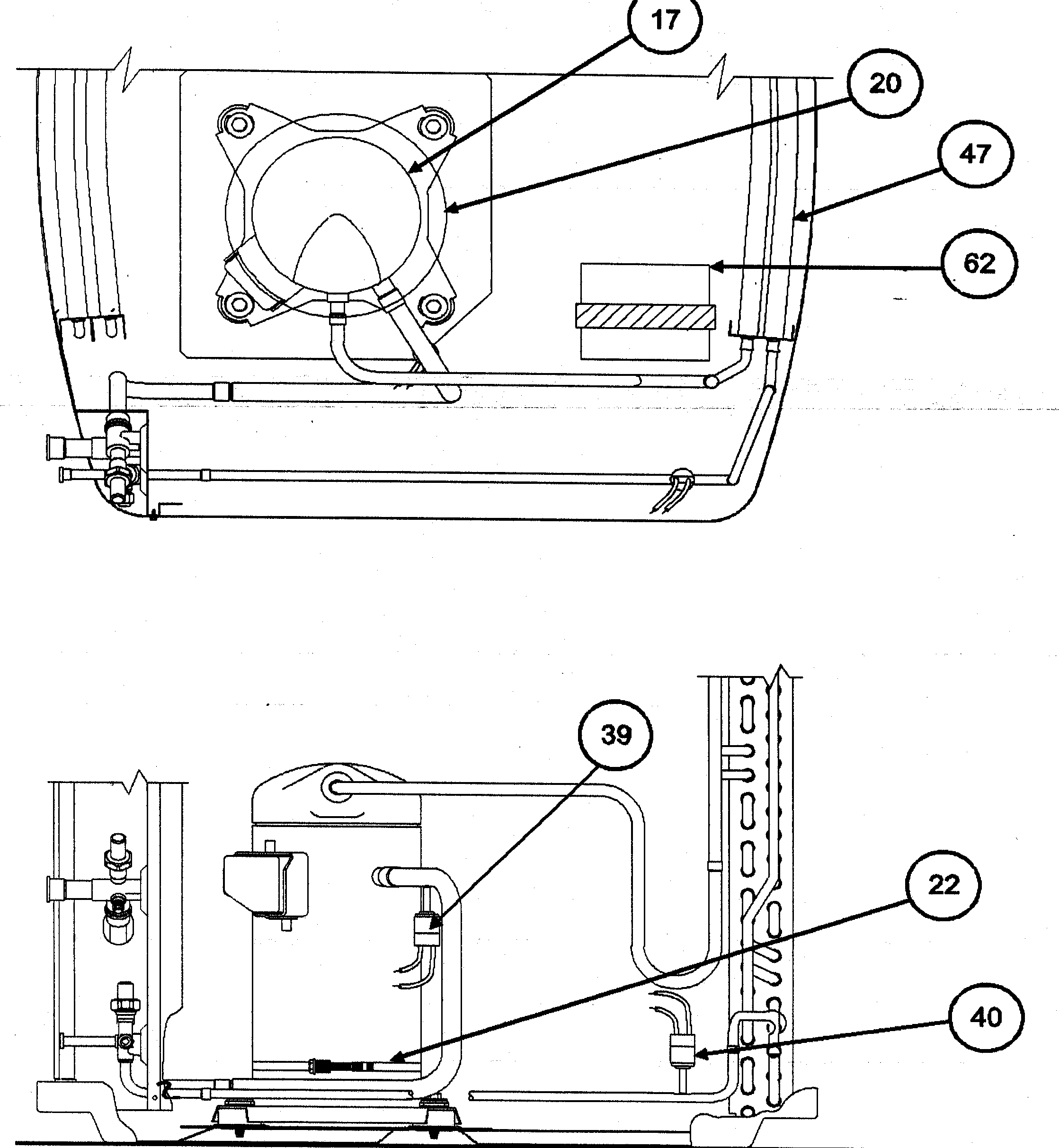 Carrier 38TXA048 SERIES300 compressor/condenser diagram