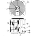 Carrier 38CKC030 SERIES300 outlet grille/top cover diagram