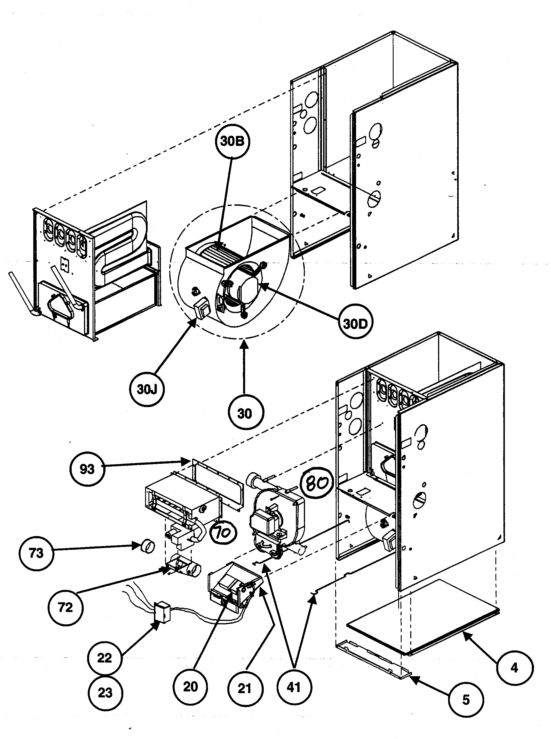 Carrier 58MTA060F10112 cabinet parts 1 diagram