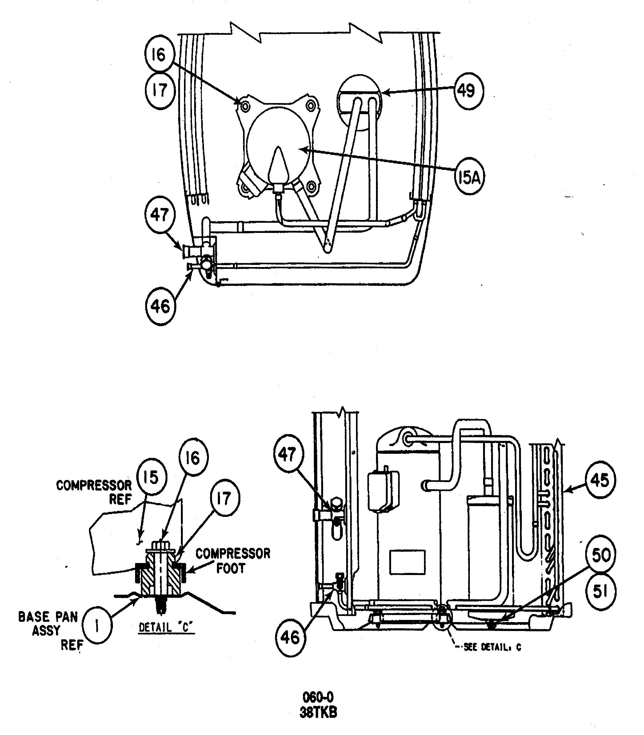 Carrier 38TKB036 SERIES300 compressor/condenser coil 2 diagram