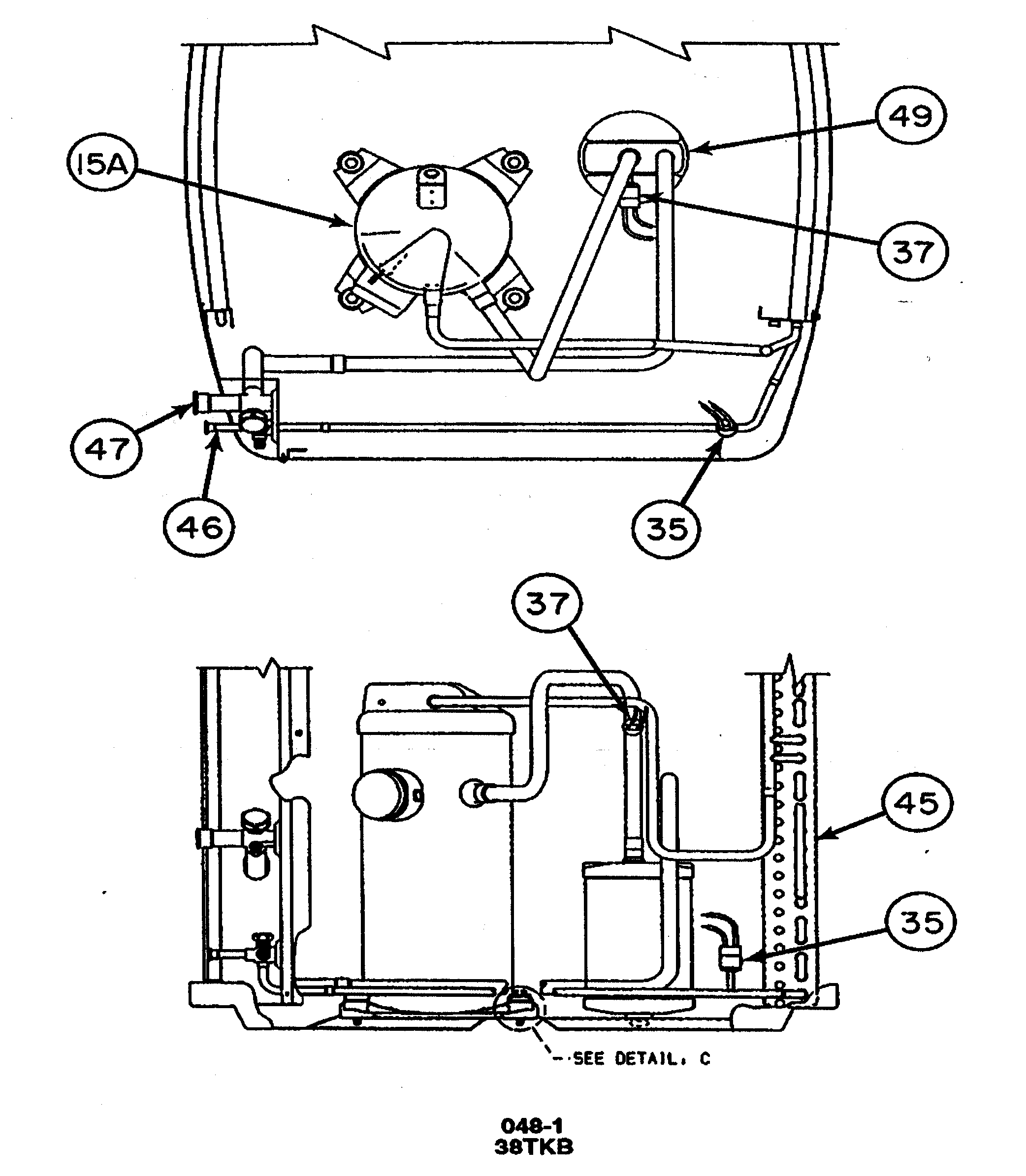 Carrier 38TKB036 SERIES300 compressor/condenser coil 4 diagram