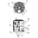 Carrier 38BRG018 SERIES300 fan guard/inlet grille diagram