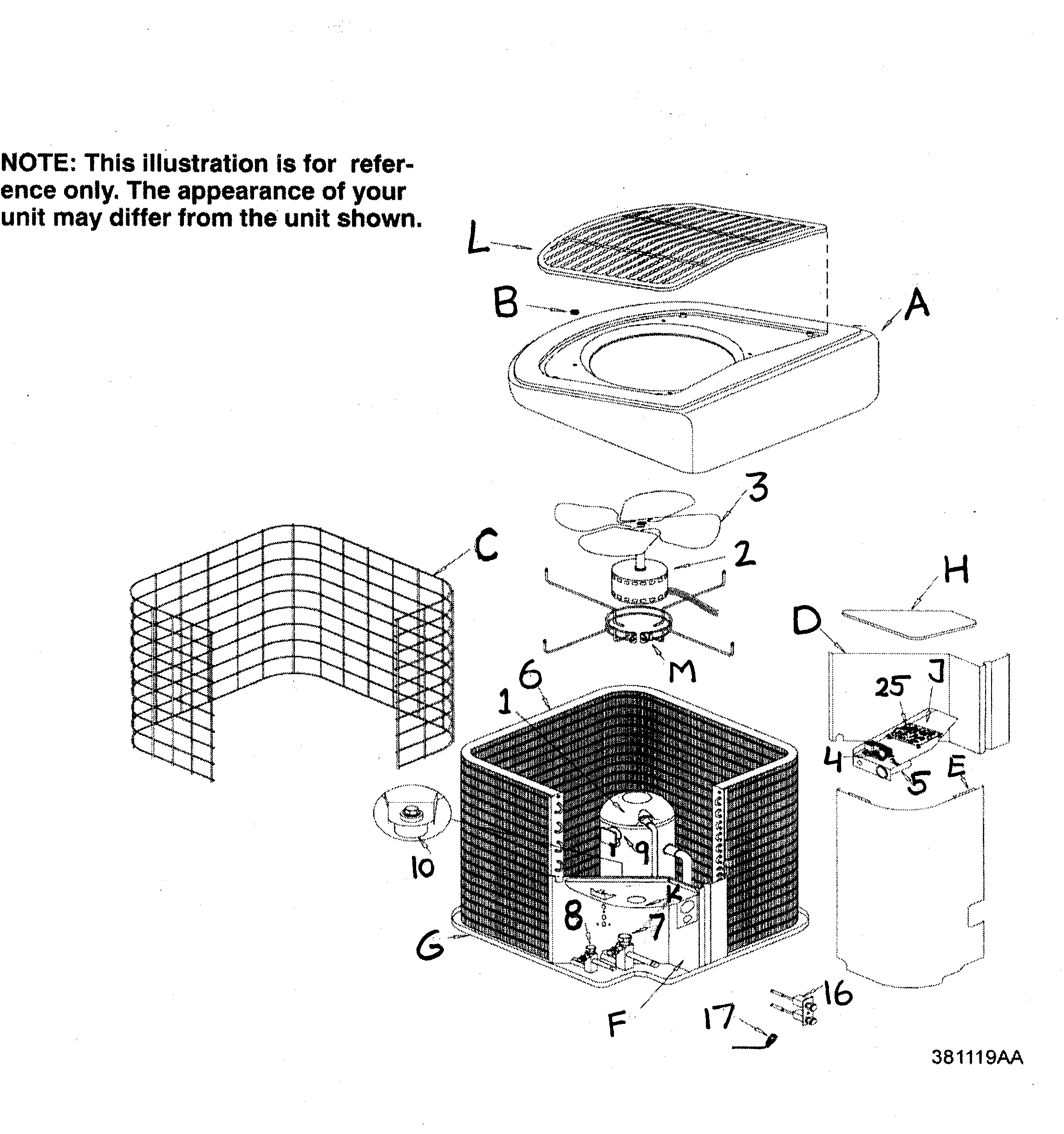 ICP TCA430AKA1 condensing unit diagram