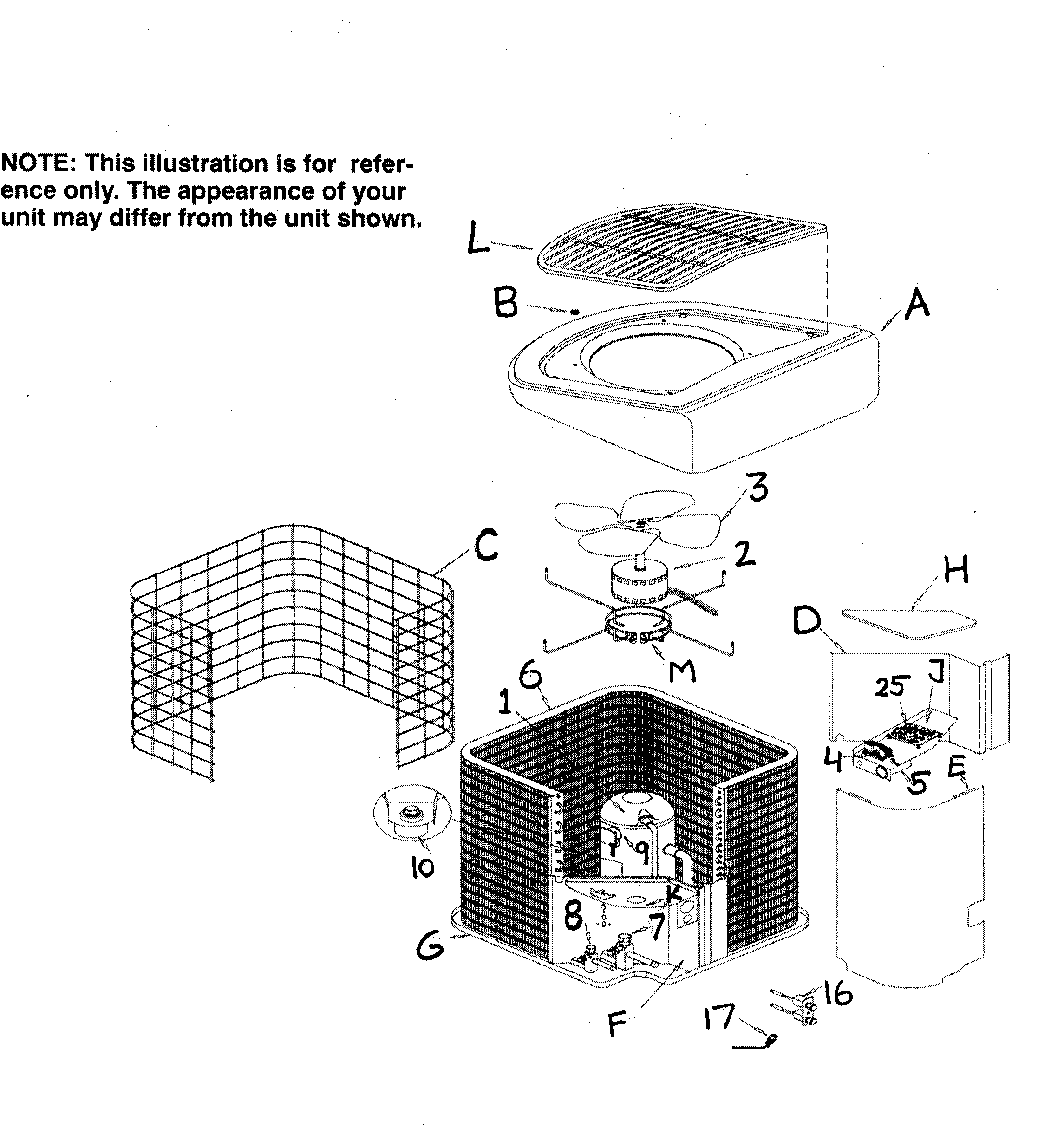 ICP TCA442AKA1 condensing unit diagram