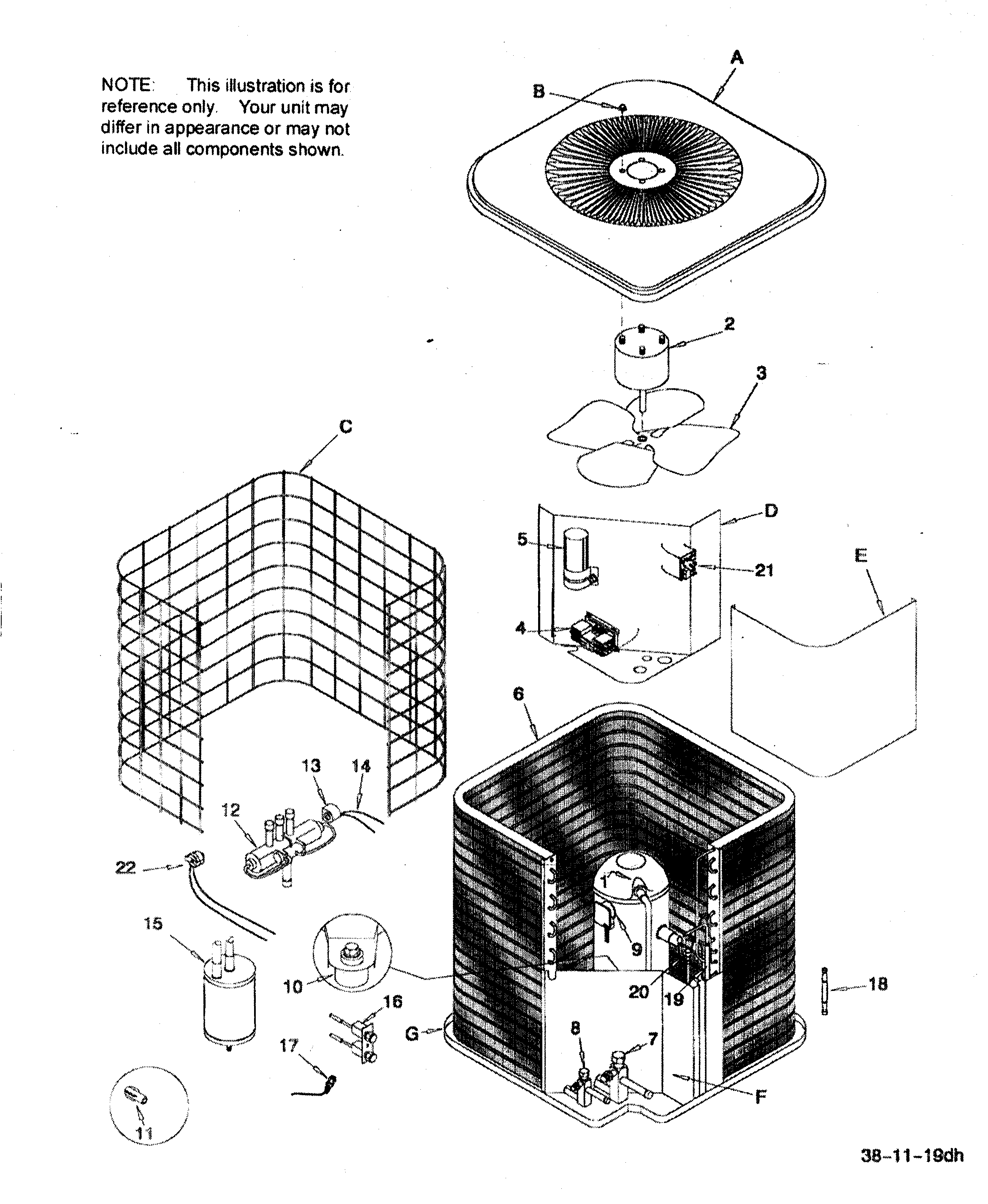 ICP NHP042GKA1 heat pump diagram