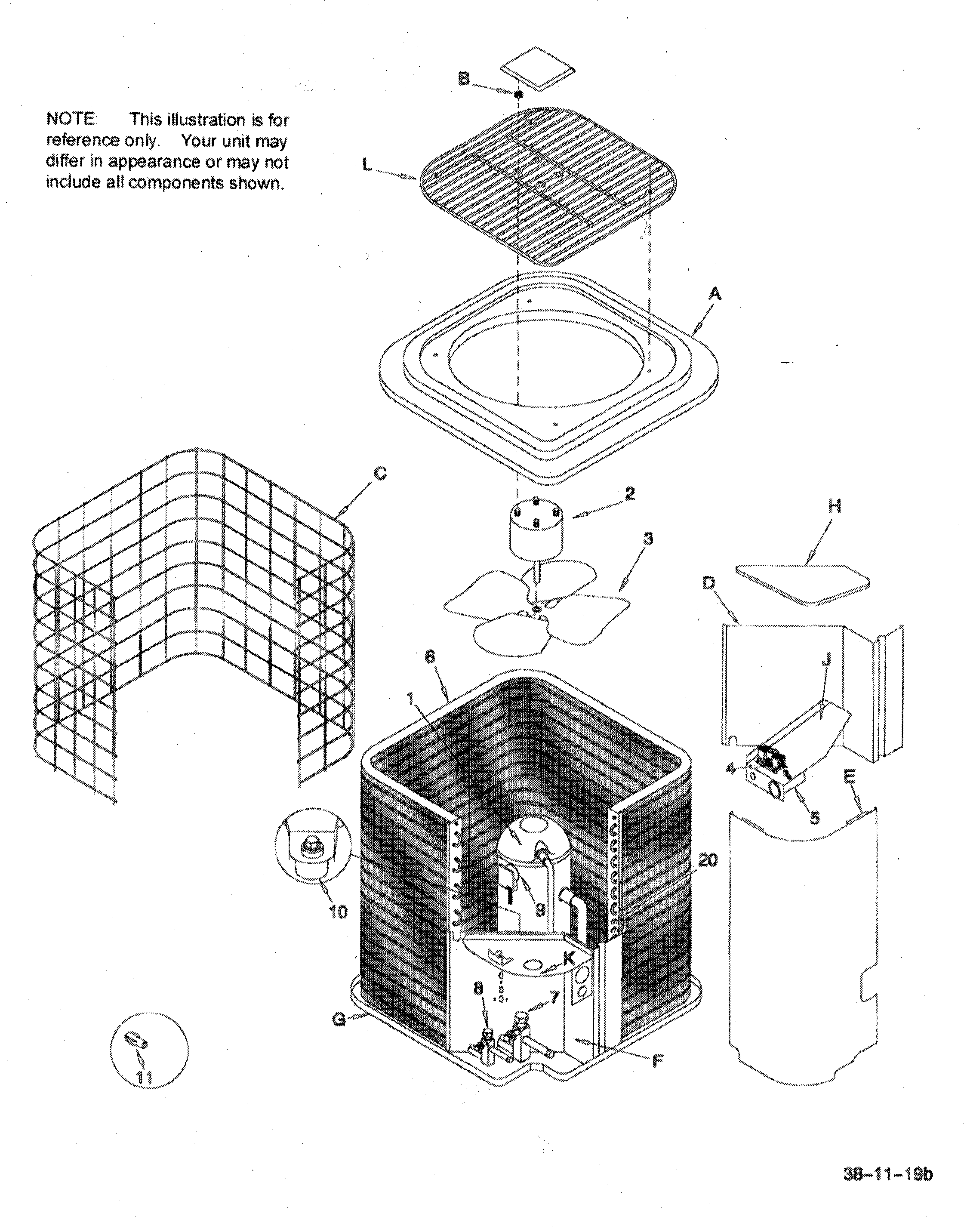 ICP HAC248AKA1 condensing unit diagram