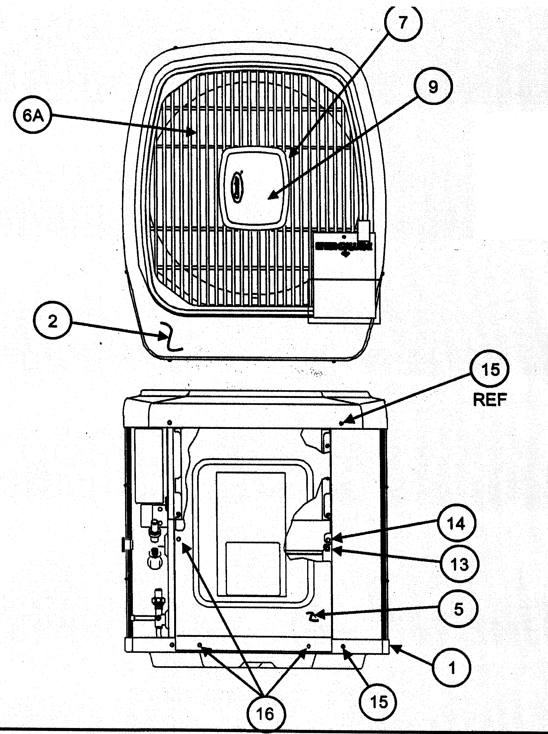 Carrier 38YDB037 SERIES300 outside view diagram