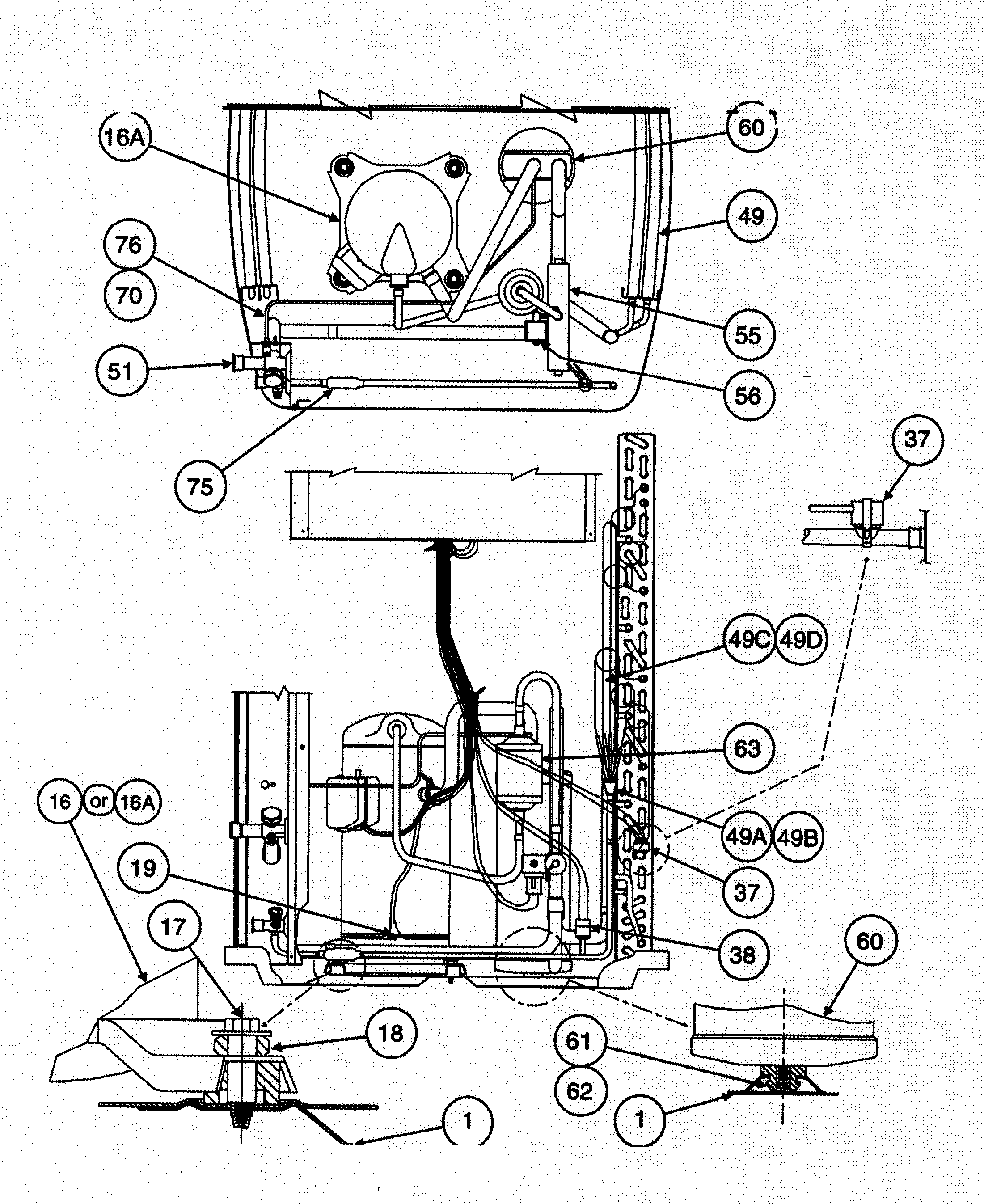 Carrier 38YKC030 SERIES300 compressor asy diagram