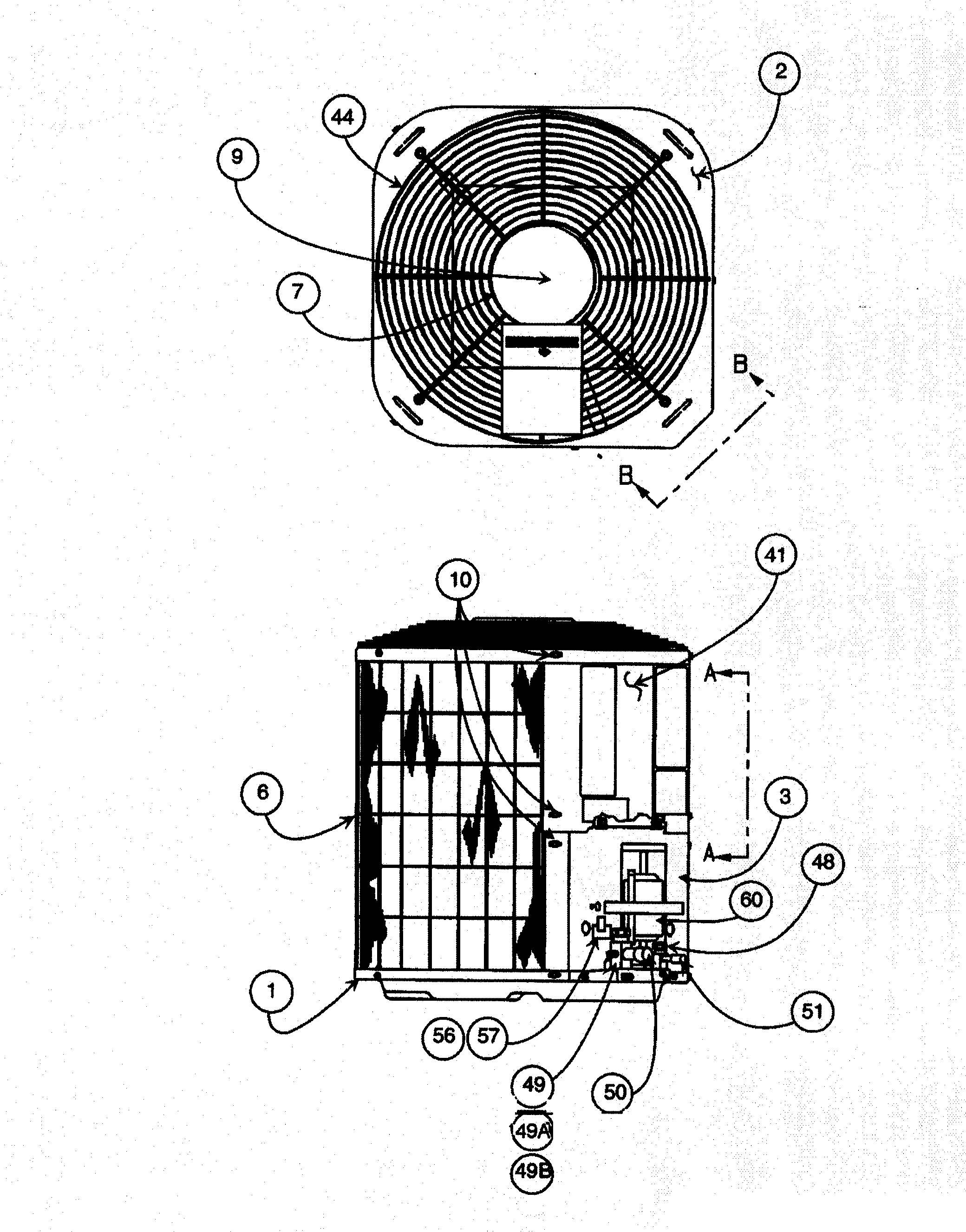 Carrier 38EZG036 SERIES300 outlet grille diagram