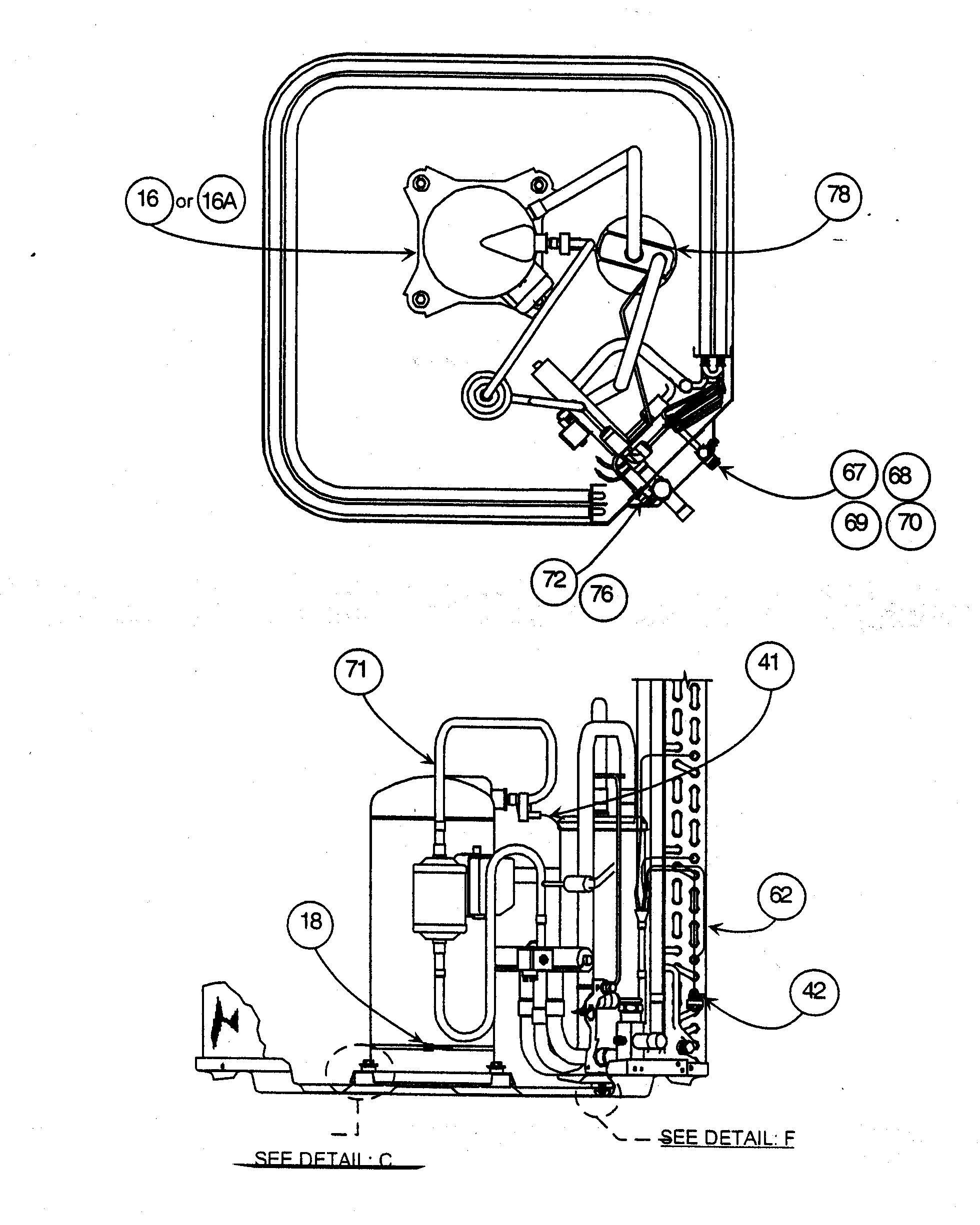 Carrier 38EYG042 SERIES300 compressor asy diagram