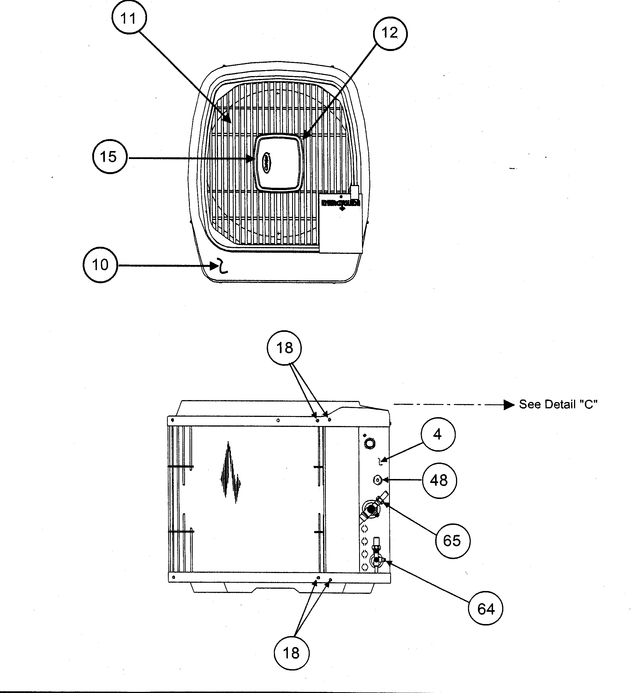 Carrier 38TPA030 SERIES300 outside view 1 diagram