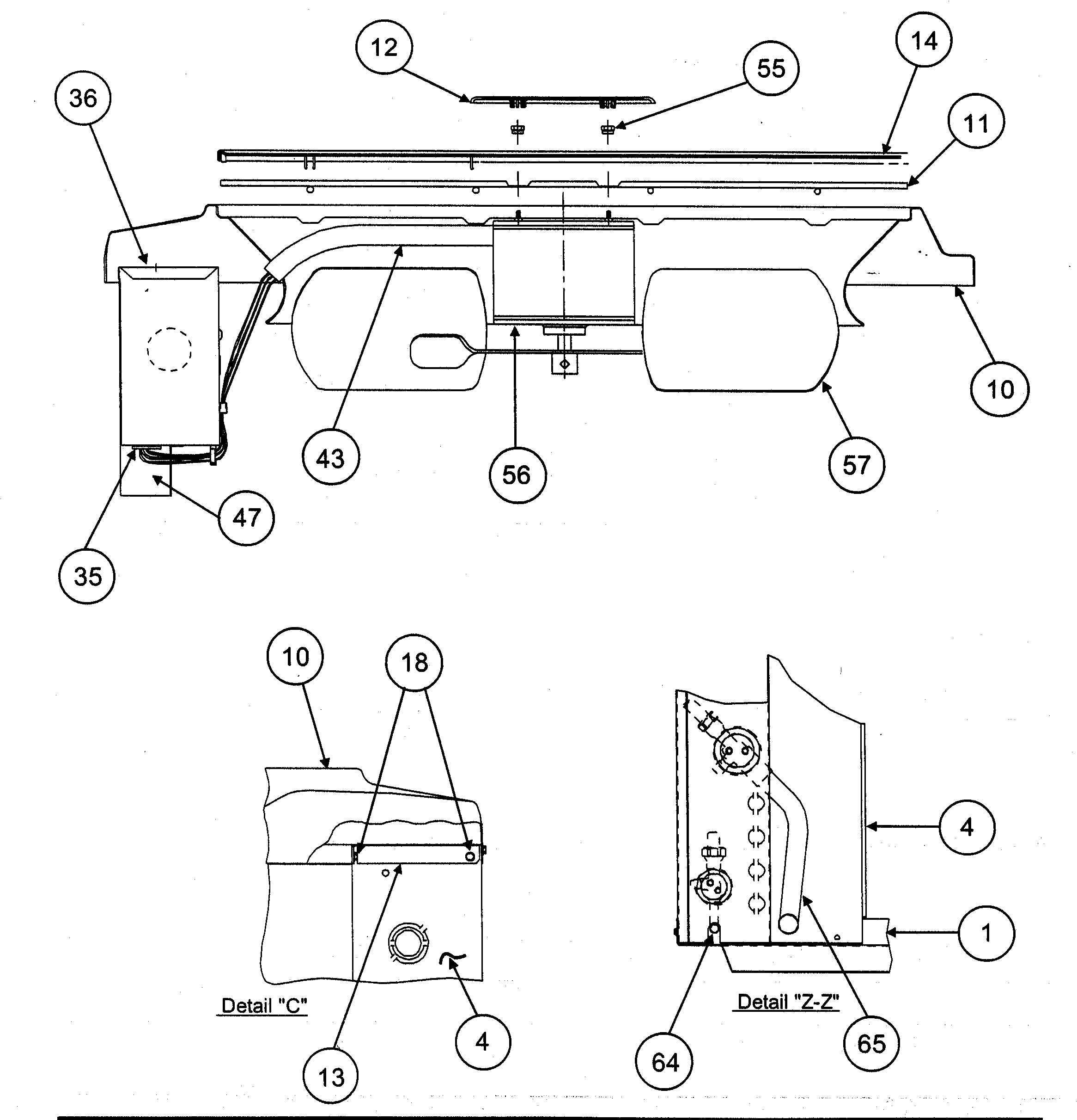 Carrier 38TPA036 SERIES300 fan asy diagram