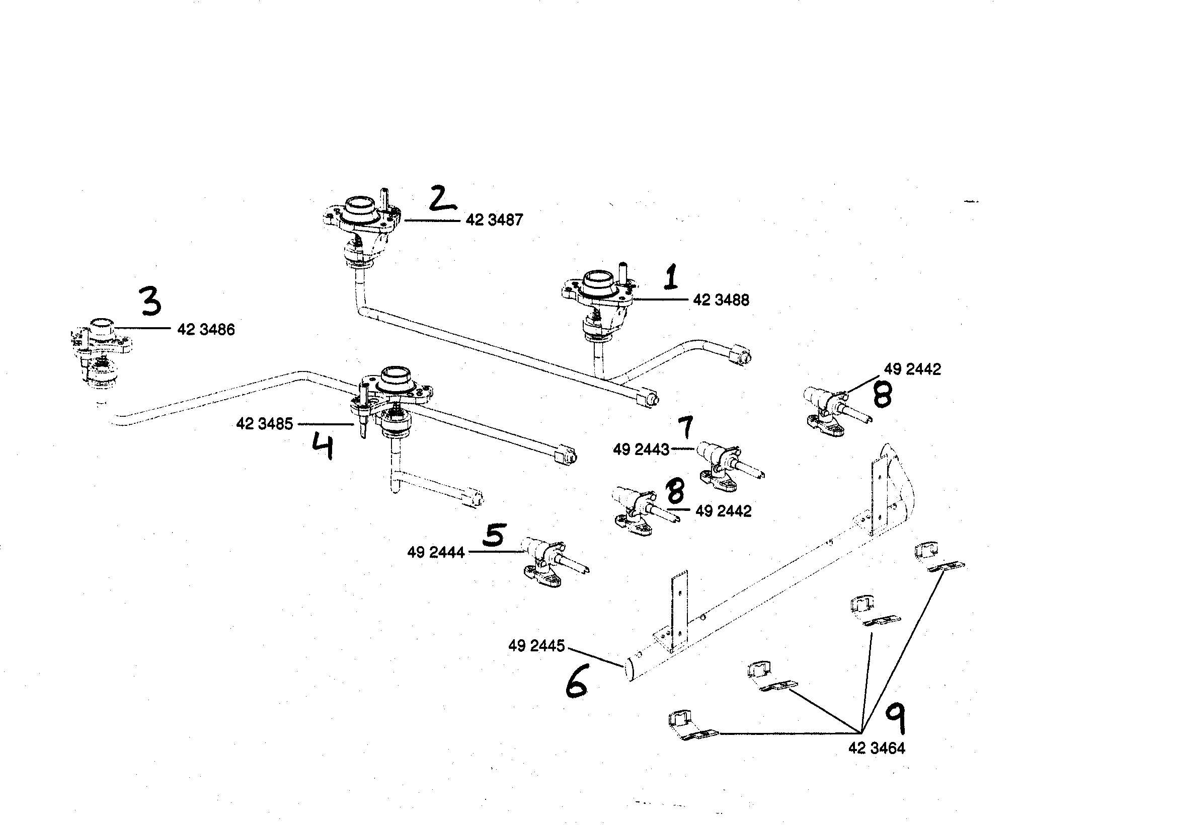 Bosch HGS442UC/01 manifold asy diagram