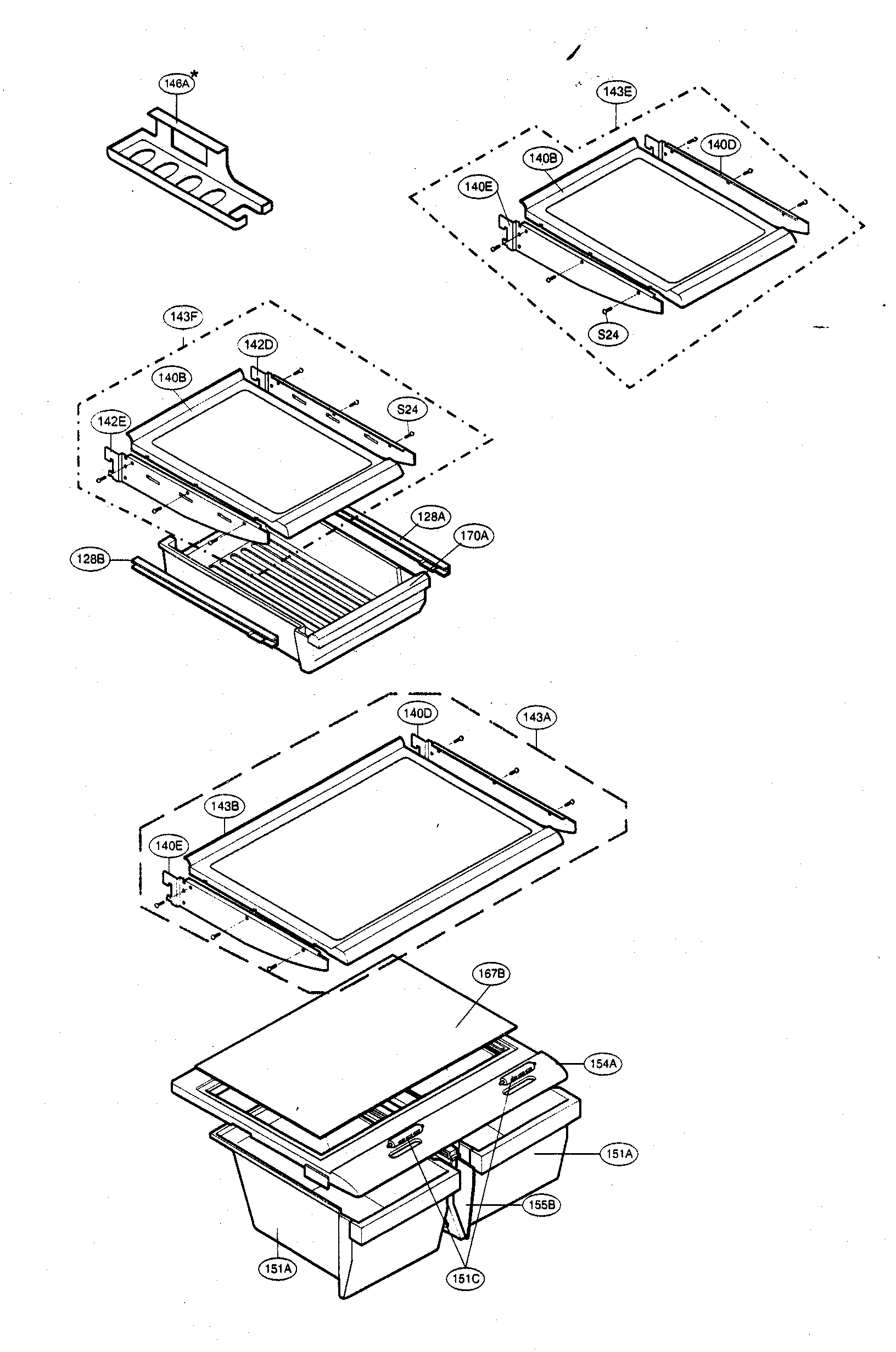 Kenmore 79565014401 refrigerator parts diagram