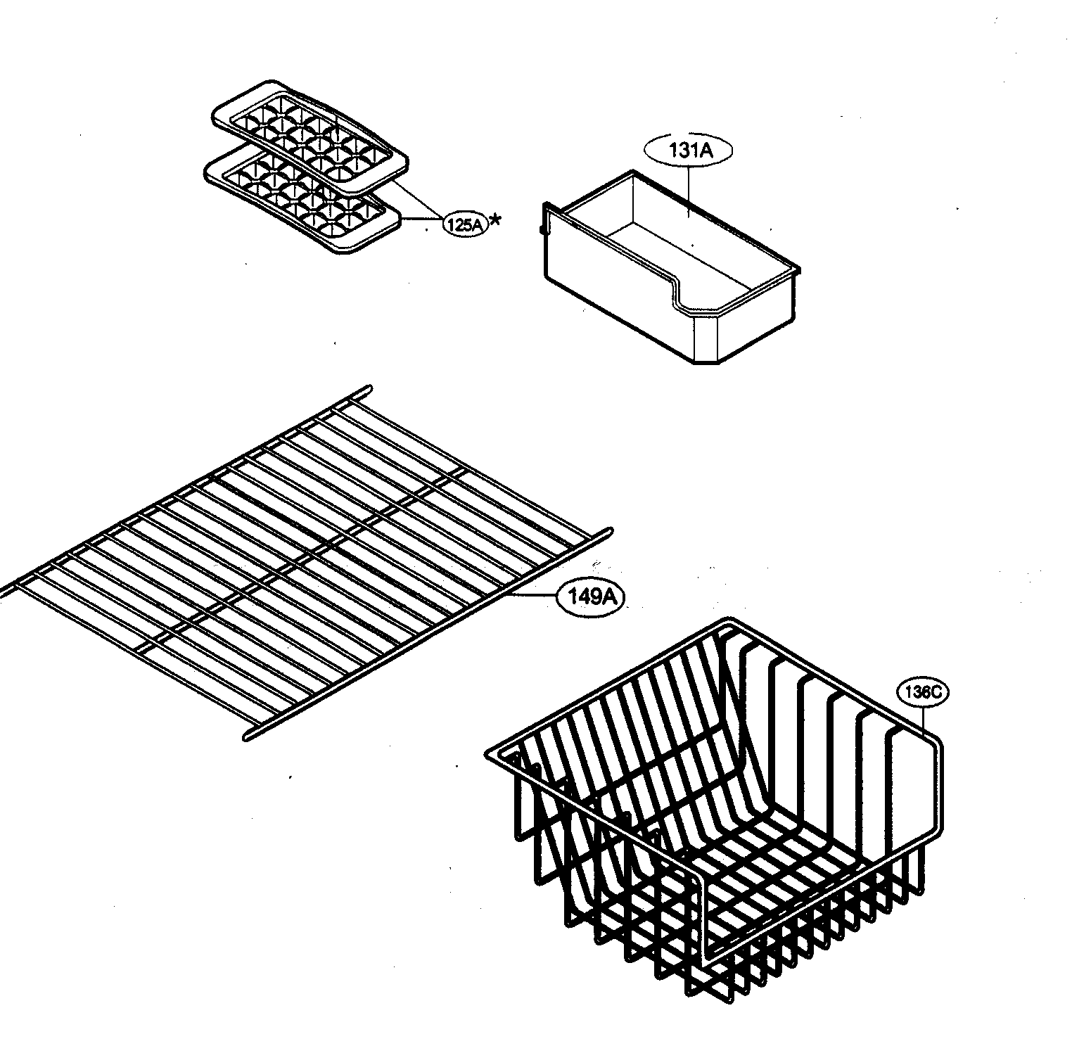 Kenmore 79565014401 freezer parts diagram