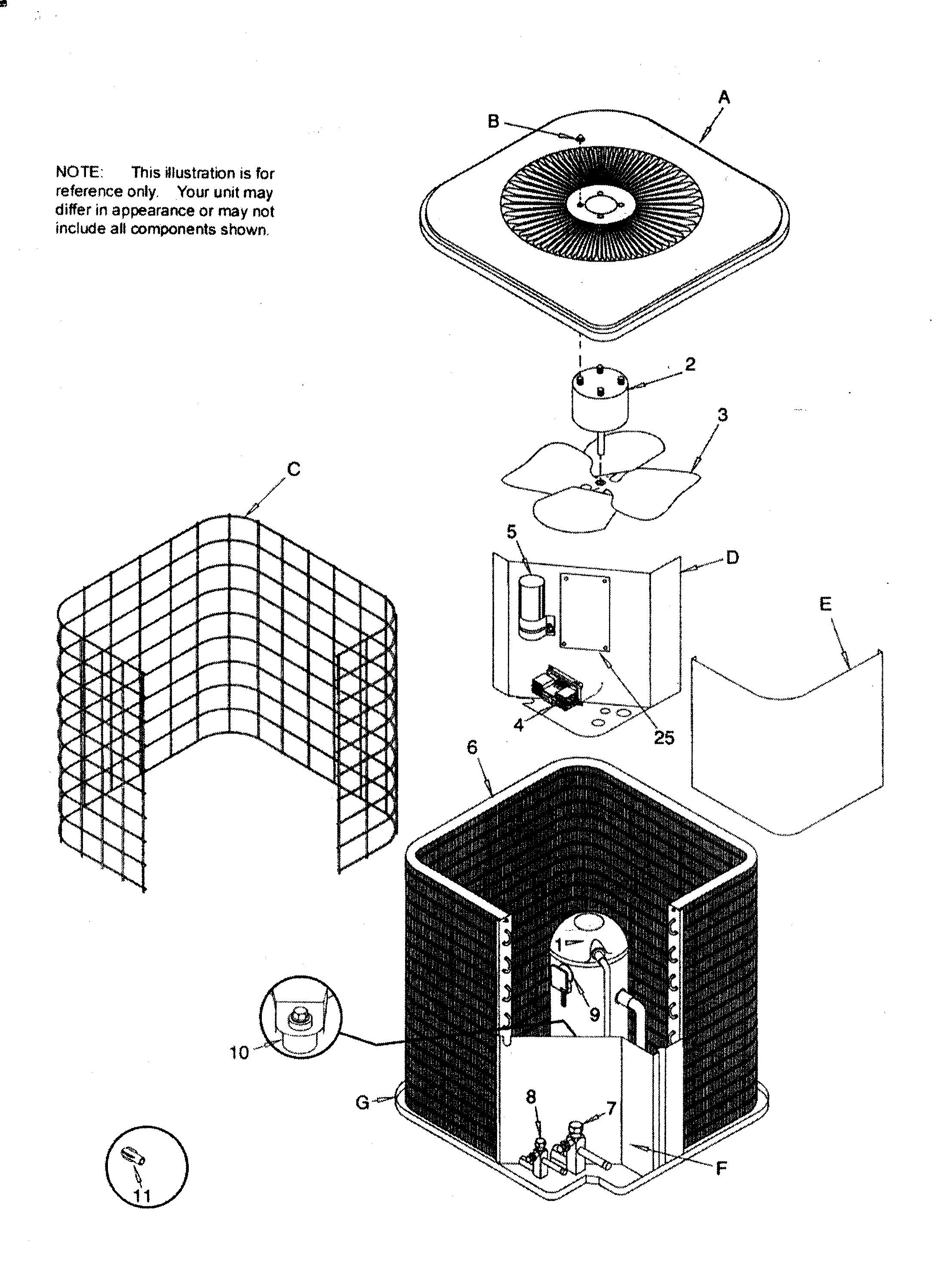 ICP NAC248AKA1 condensing unit diagram