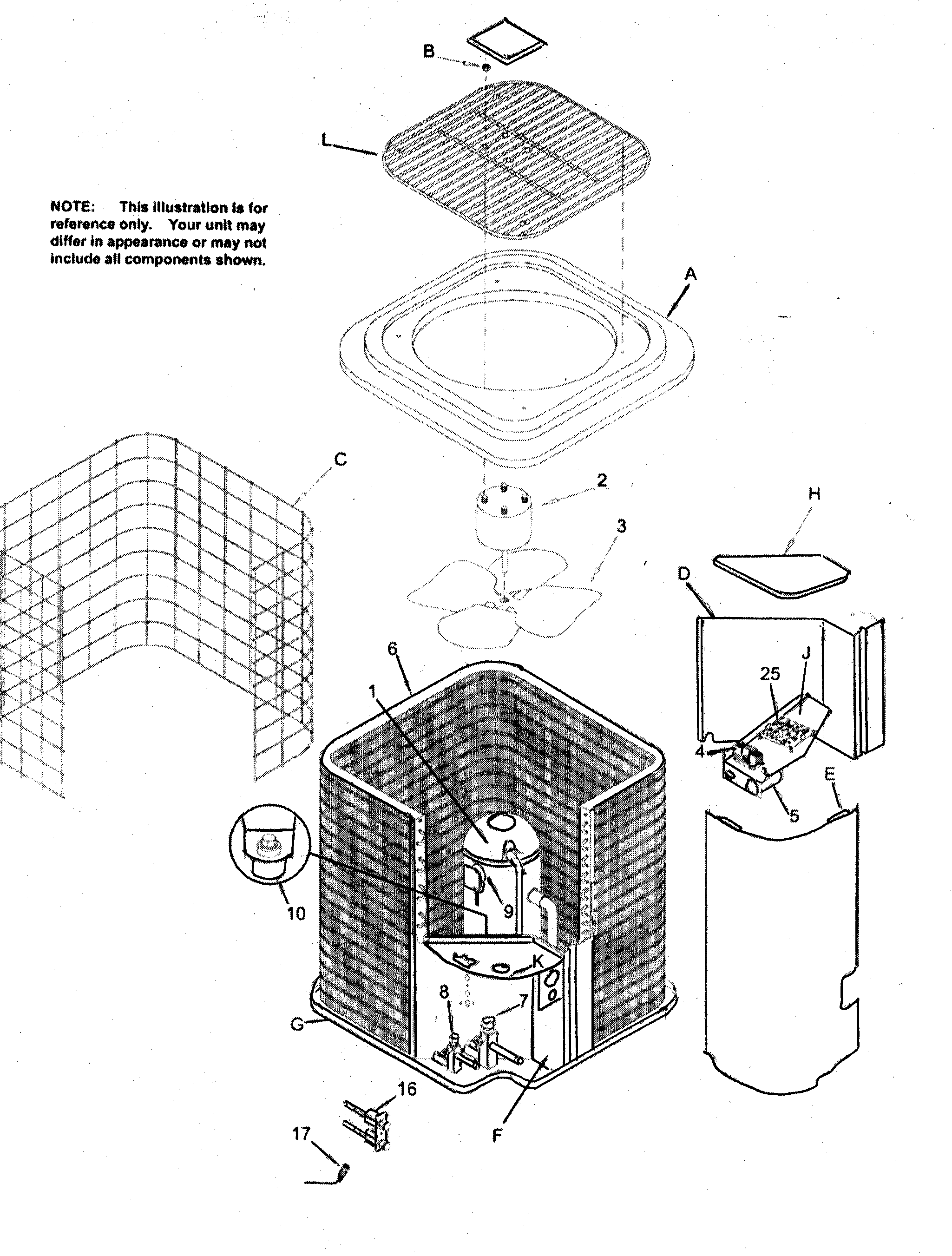 ICP NAC260AKA1 condensing unit diagram