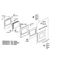 Bosch HES446U/01 door assy diagram