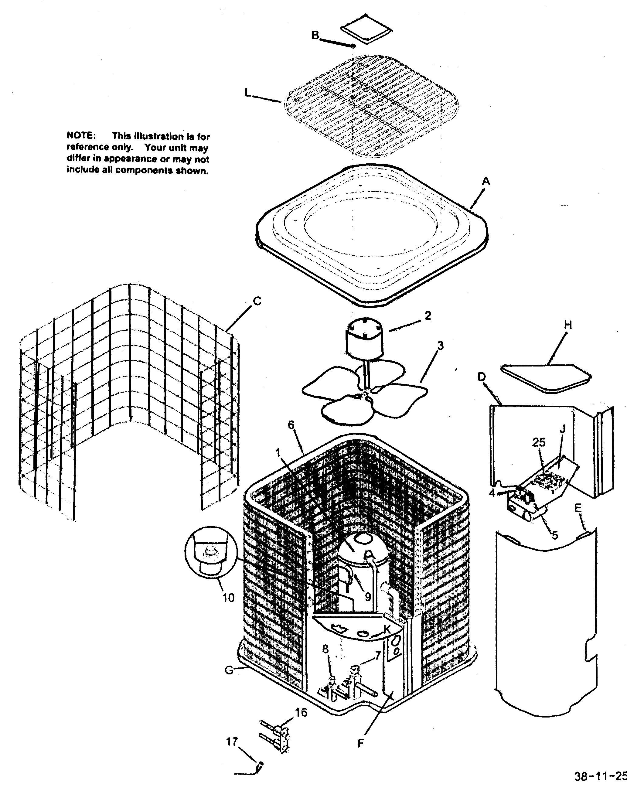ICP CAC430GKA1 condensing unit diagram