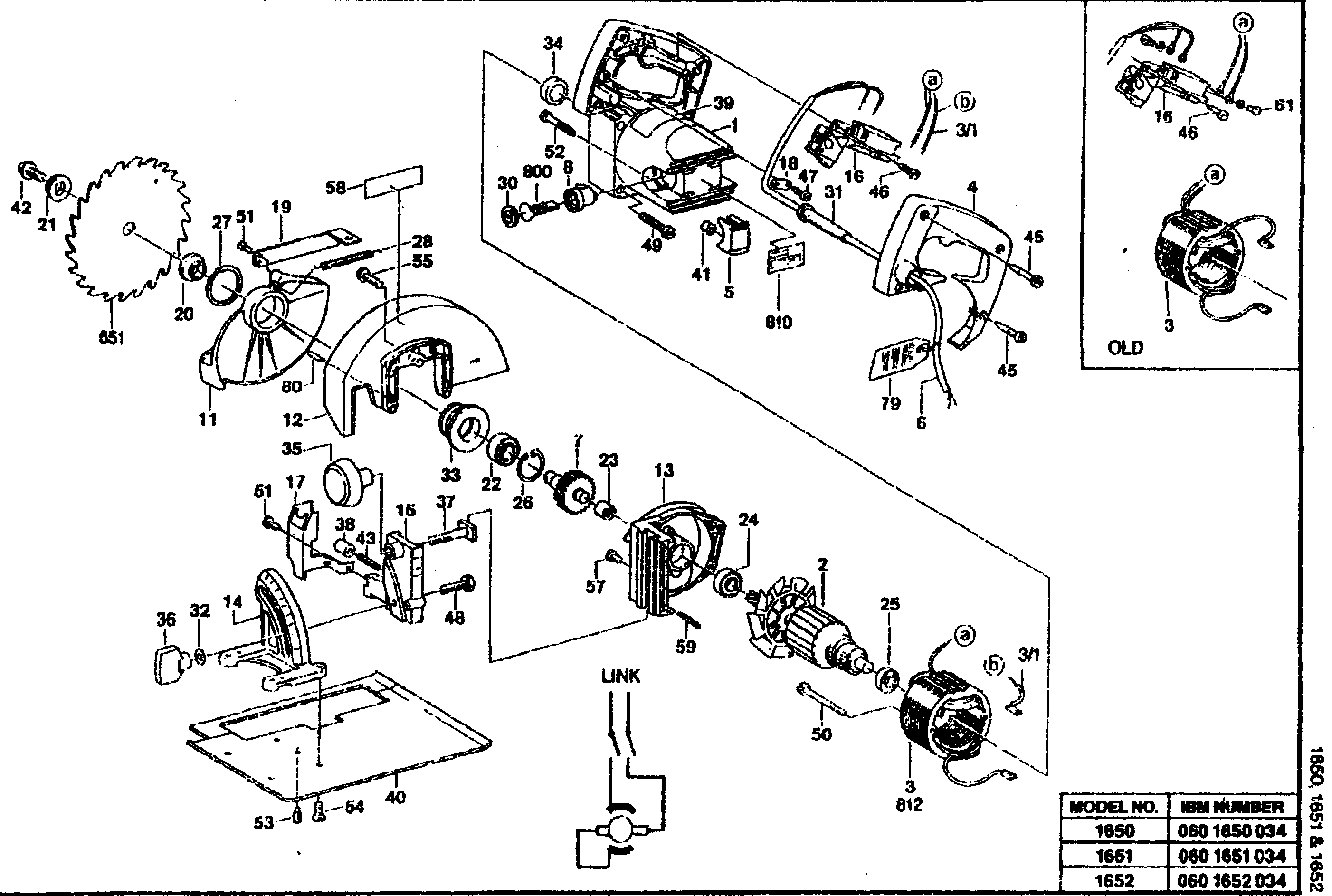 Skil 1650 saw diagram