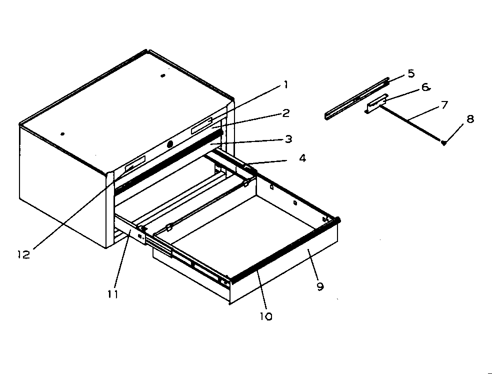 Craftsman 706593921 tool chest diagram