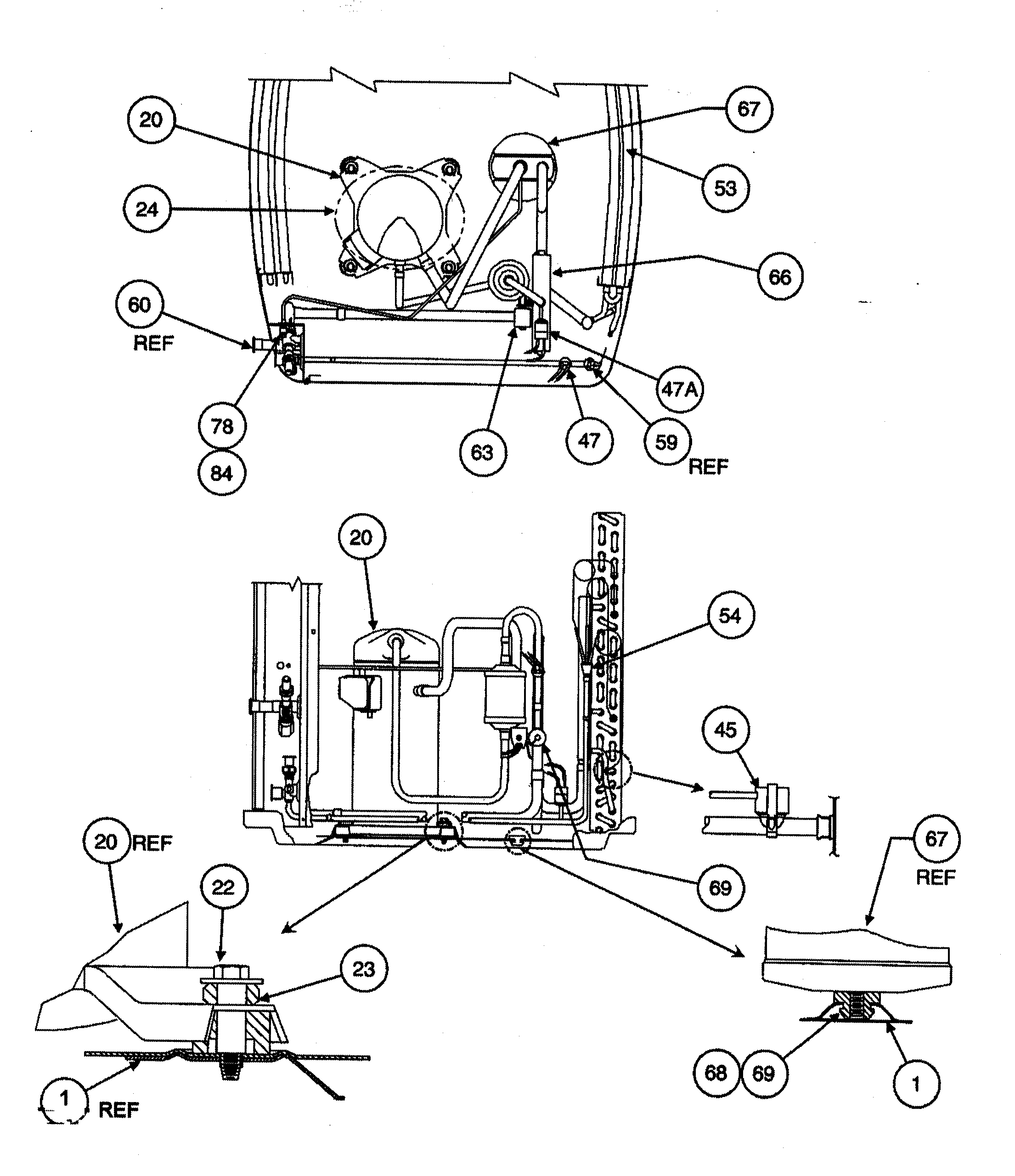 Carrier 38YZA024 SERIES310 compressor assy diagram