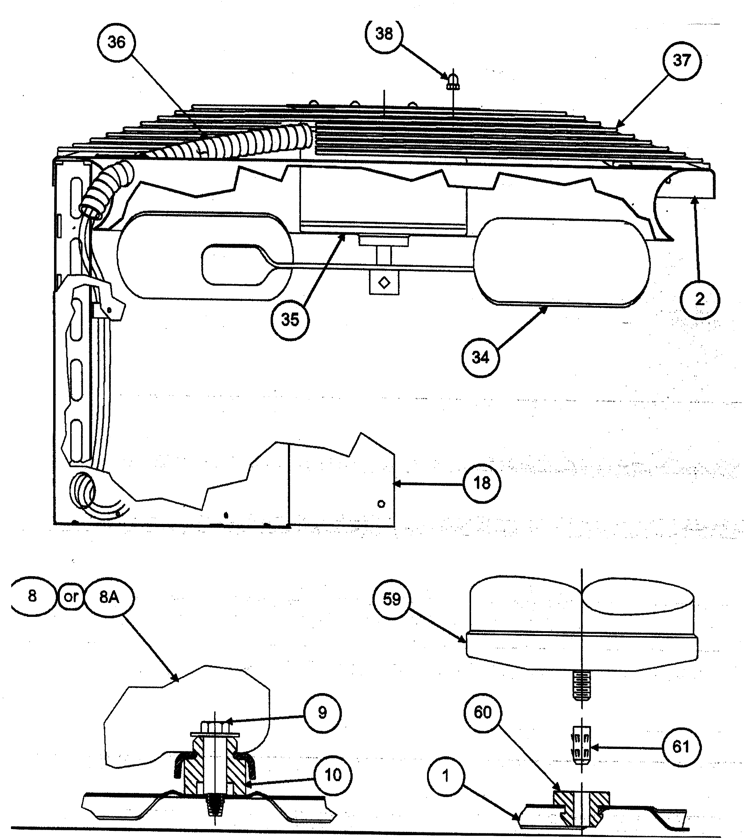 Carrier 38BYC042 SERIES310 inside view diagram