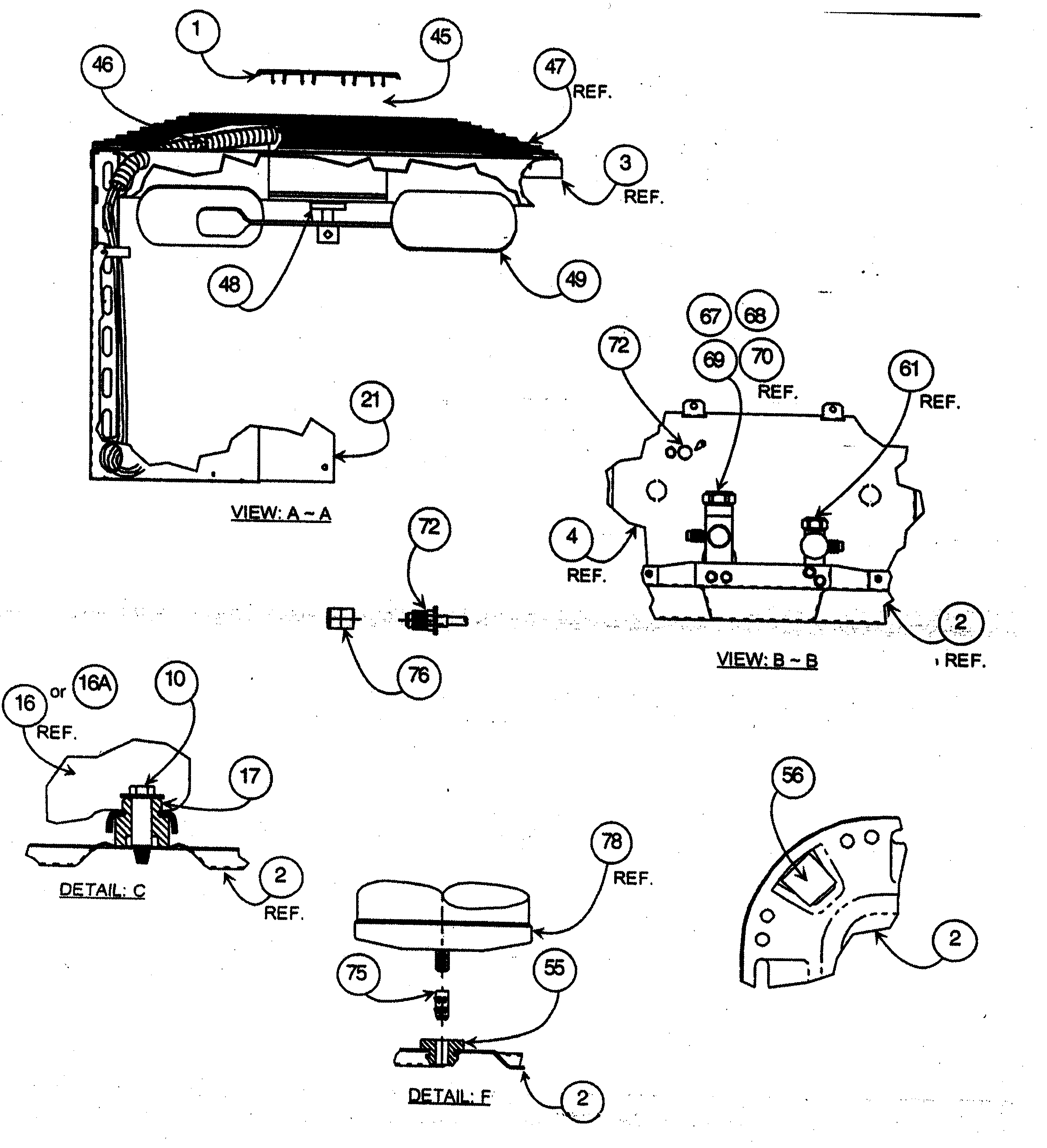 Carrier 38EYG024 SERIES300 view a-a/view b-b diagram