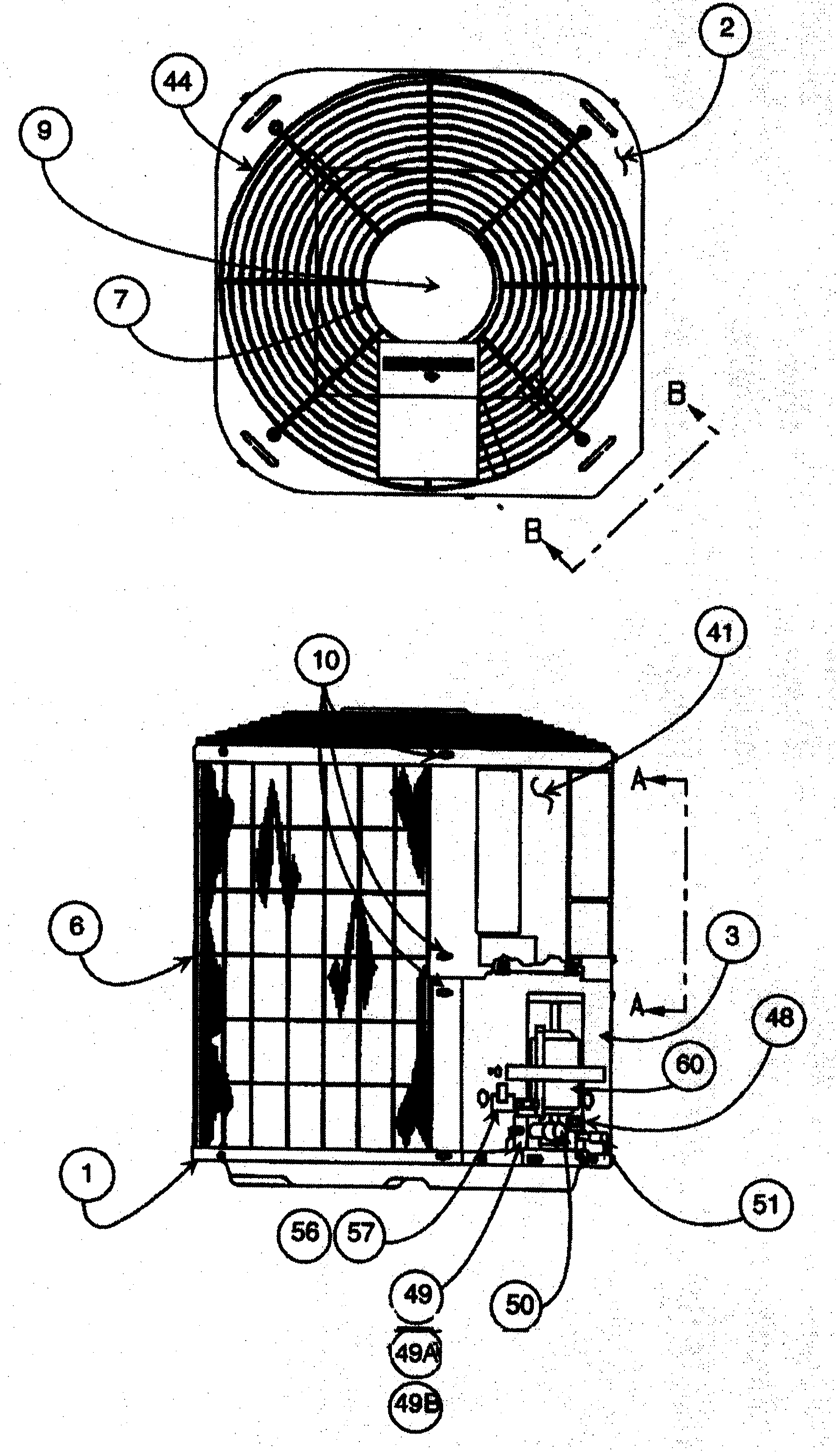 Carrier 38EZG018 SERIES300 top view diagram