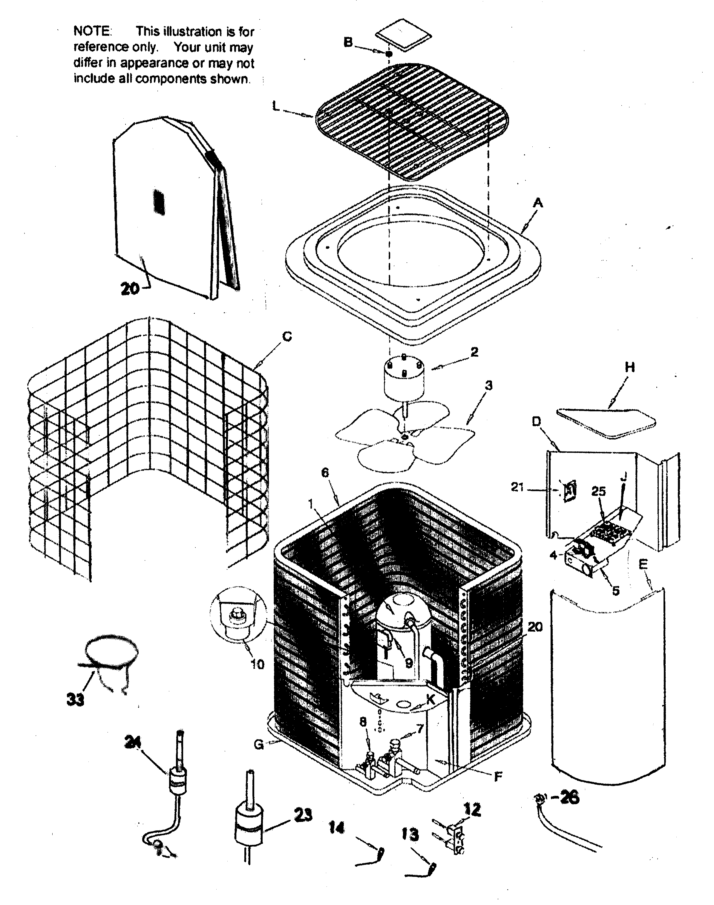 ICP HXA460AKA1 condensing unit diagram