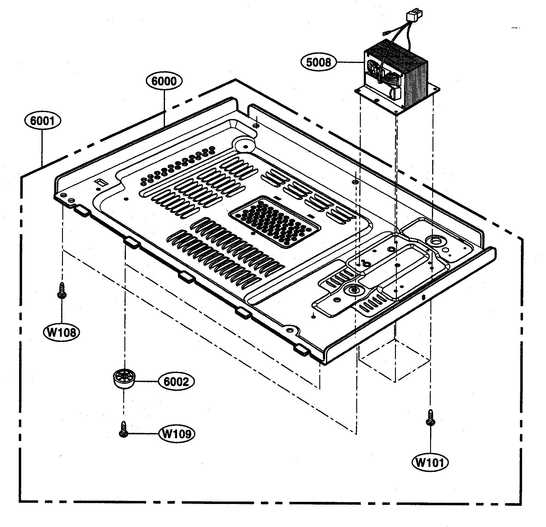 Kenmore 72165223400 base plate parts diagram