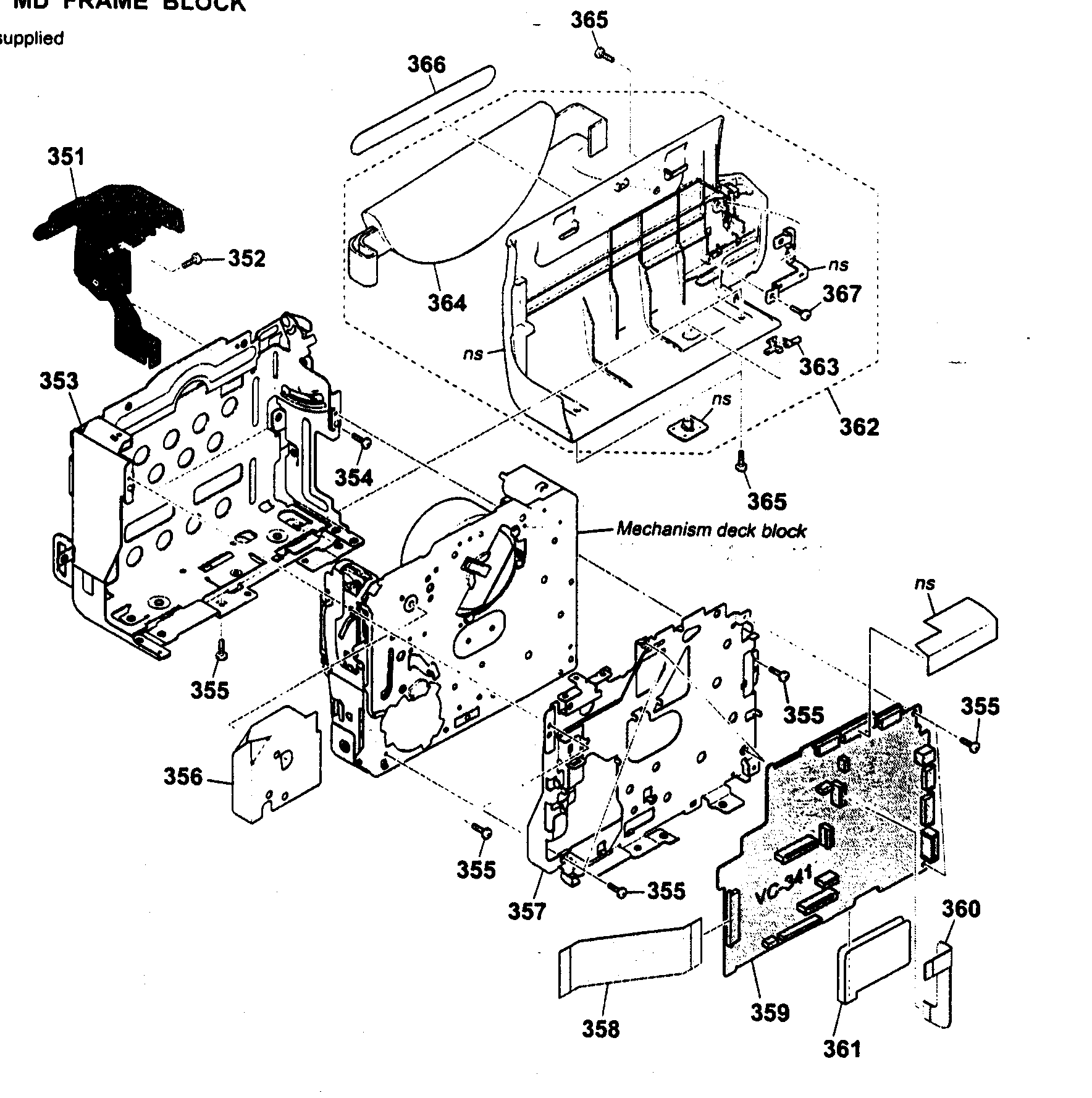Sony CCD-TRV138 md frame block diagram