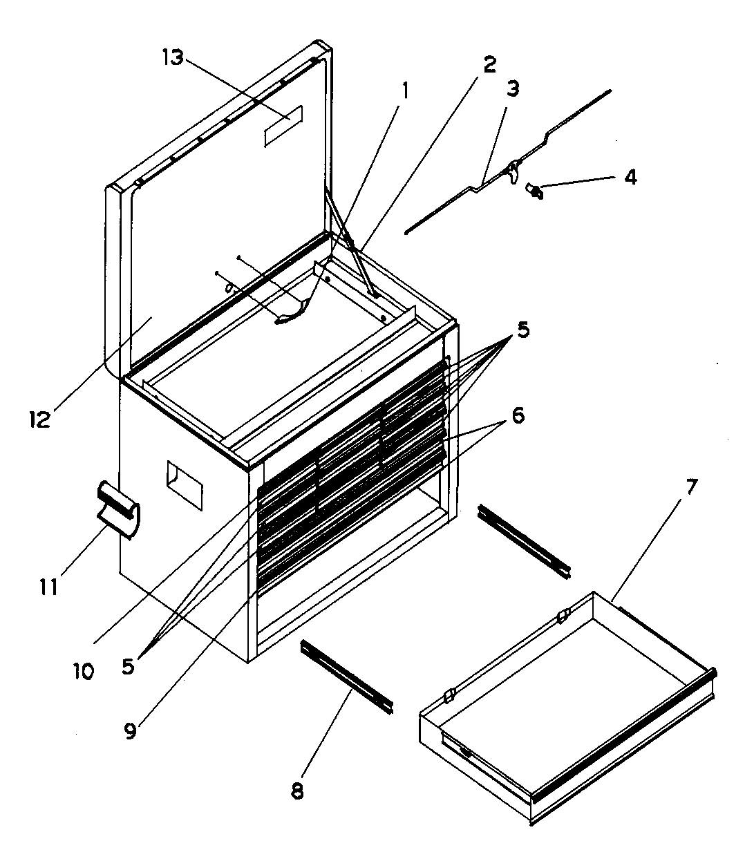Craftsman 706593980 chest diagram