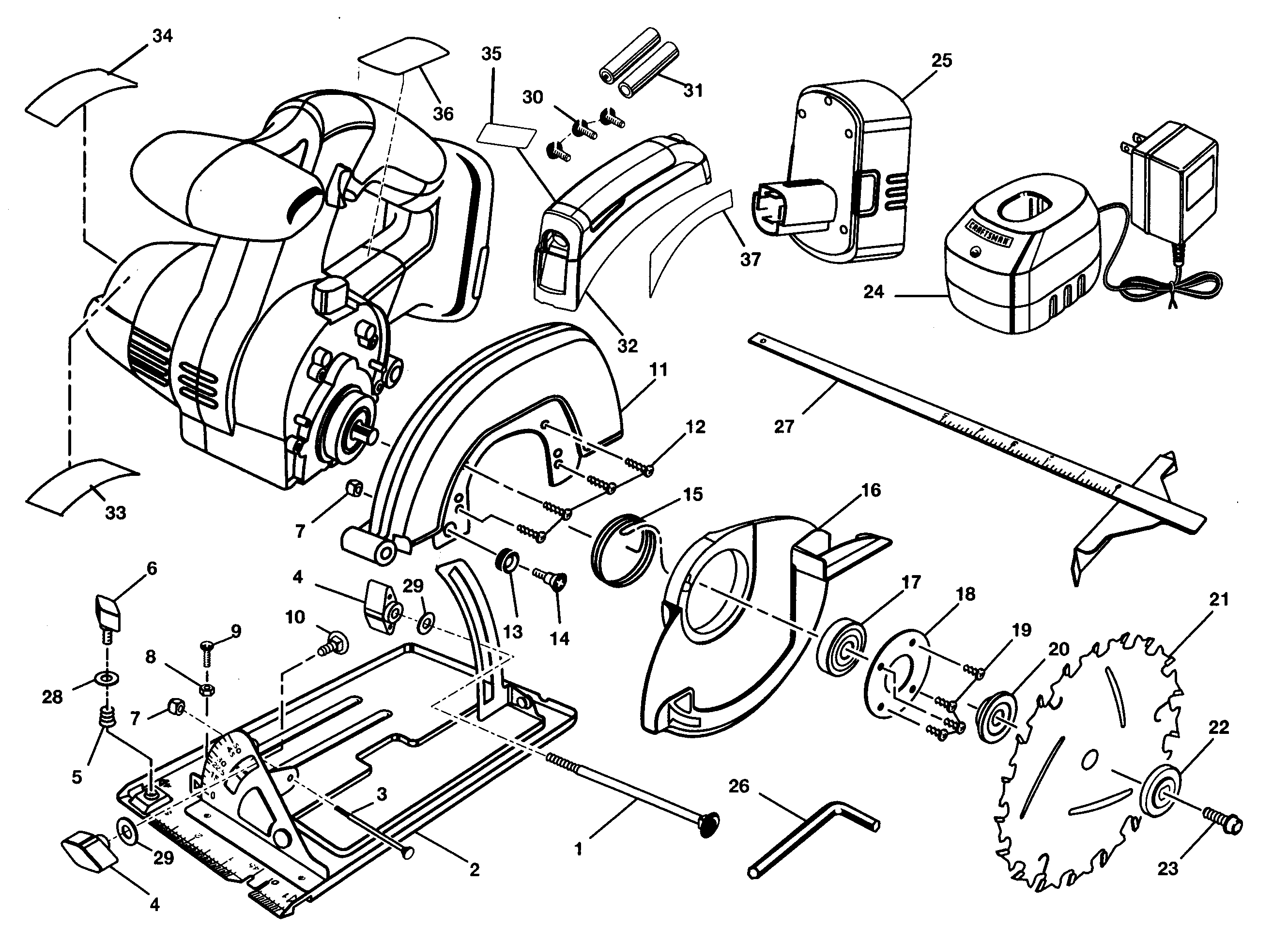 Craftsman 315114233 blade assy diagram