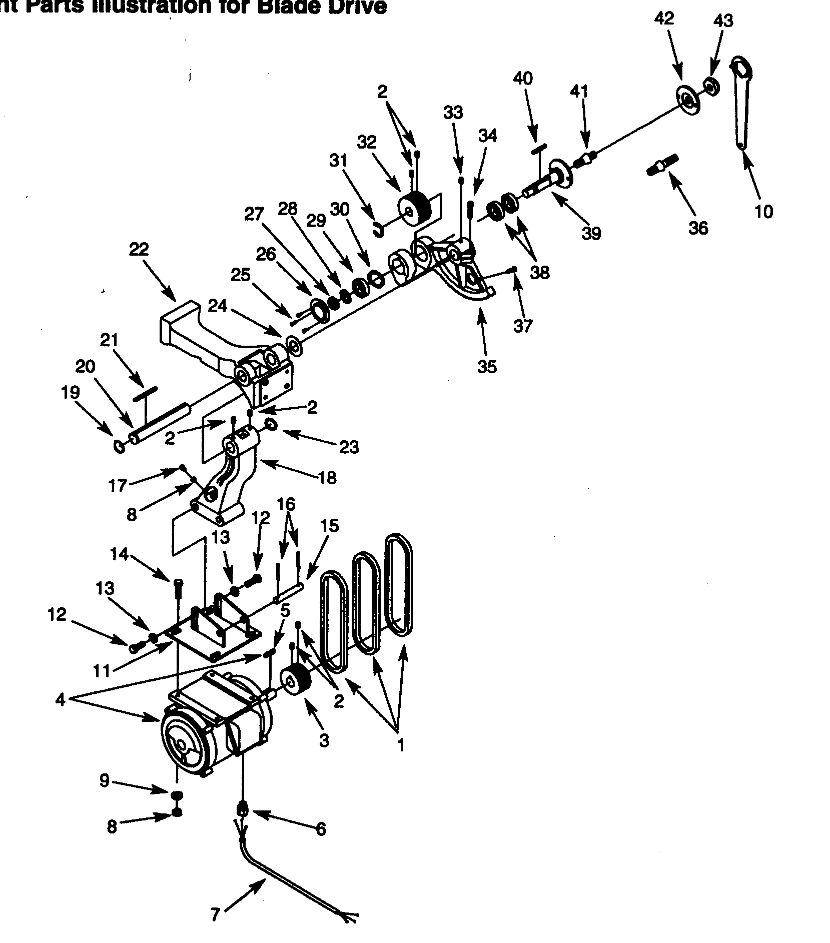 Craftsman 351228050 blade drive diagram