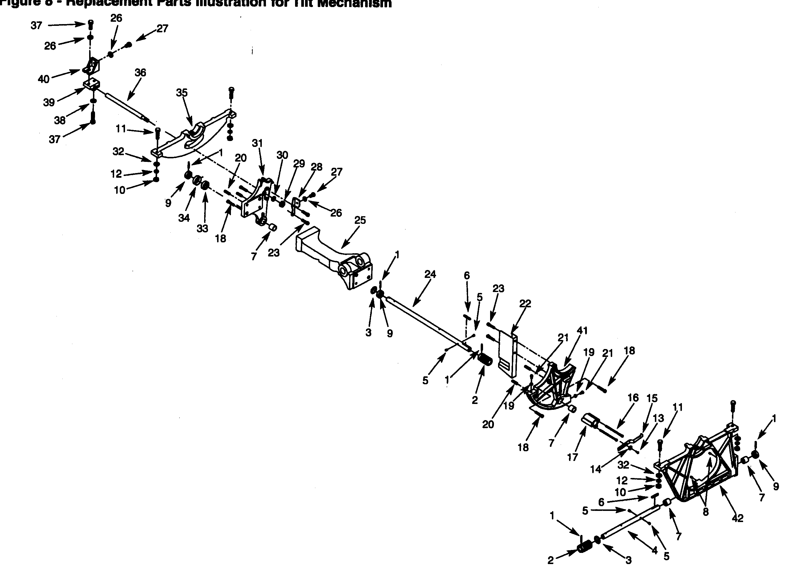 Craftsman 351228050 tilt mechanism diagram