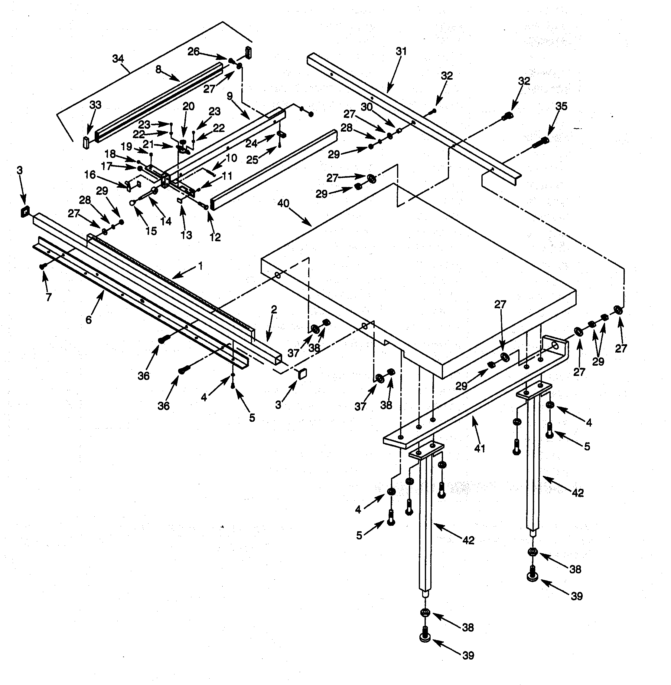 Craftsman 351228050 rip fence diagram