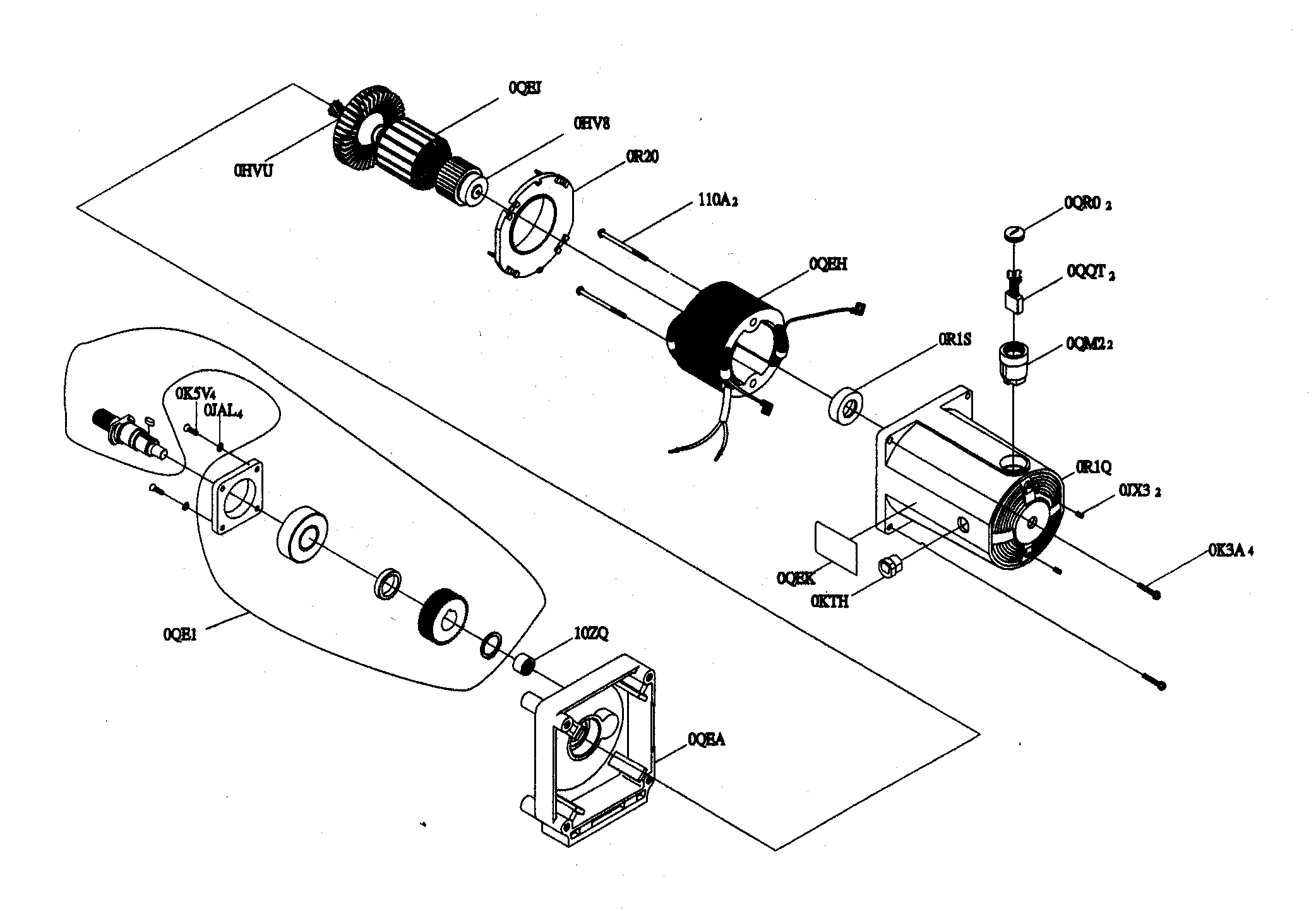 Craftsman 137218010 motor assy diagram