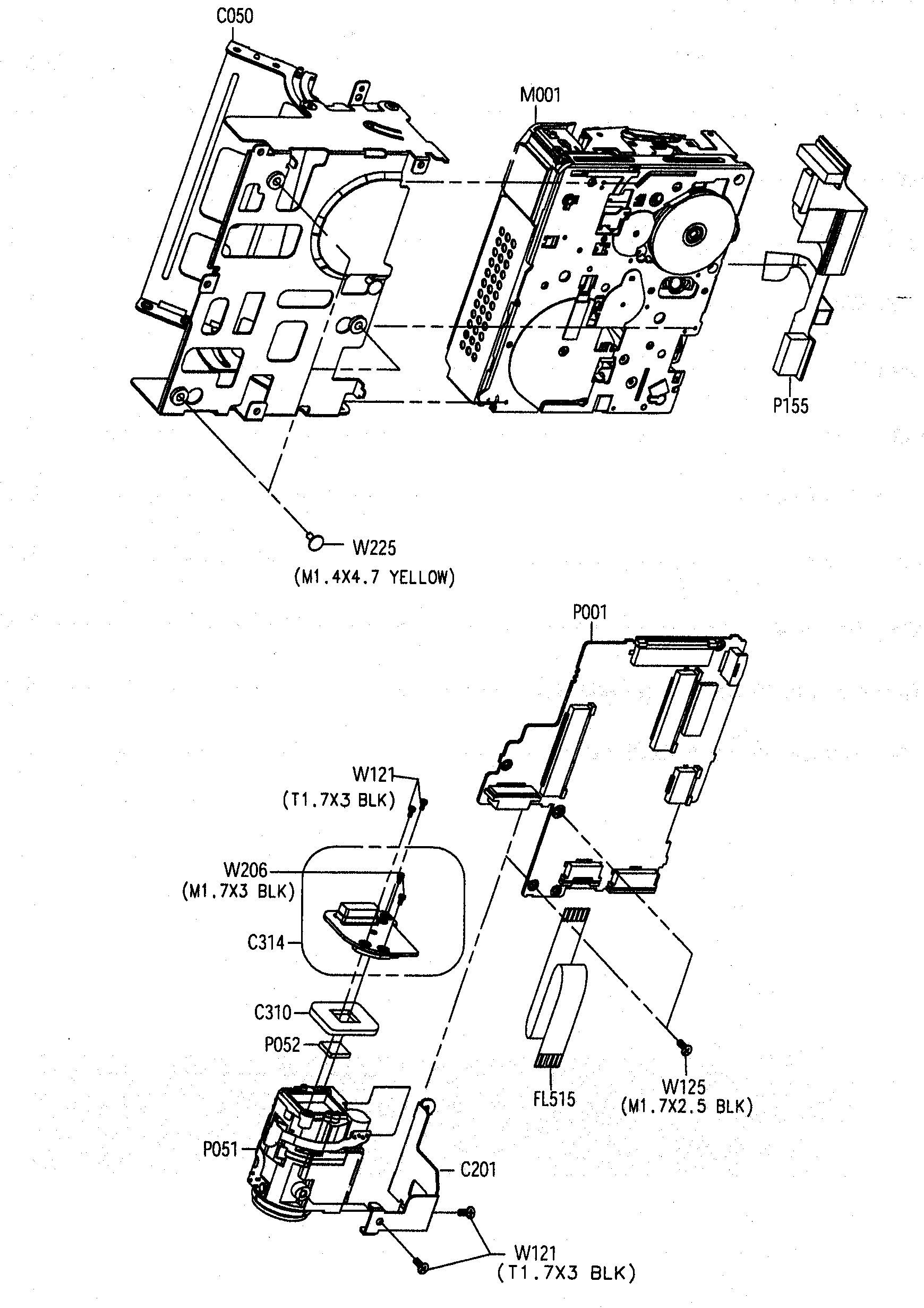 Samsung SC-D455 chassis assy diagram