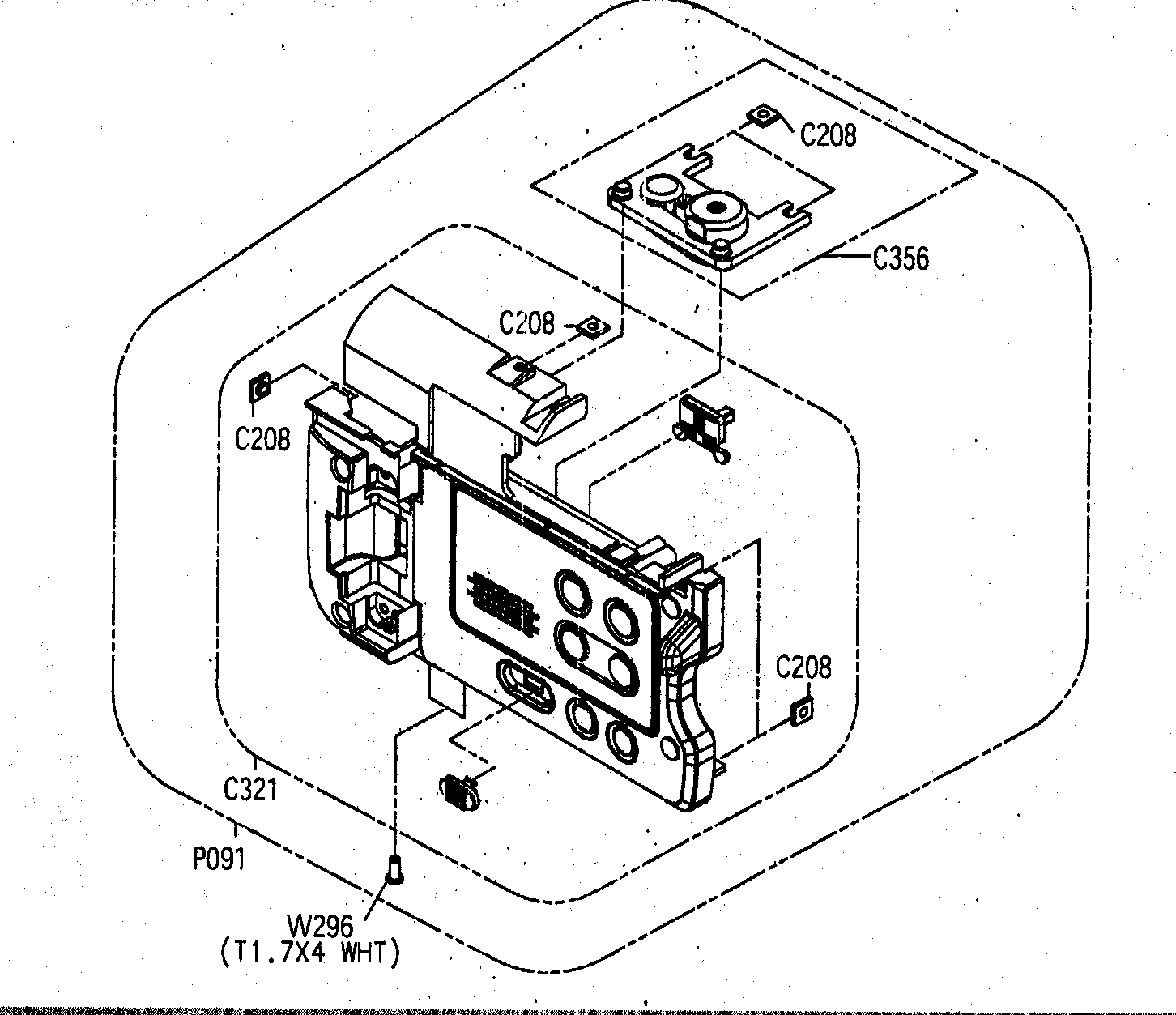 Samsung SC-D455 left case assy diagram