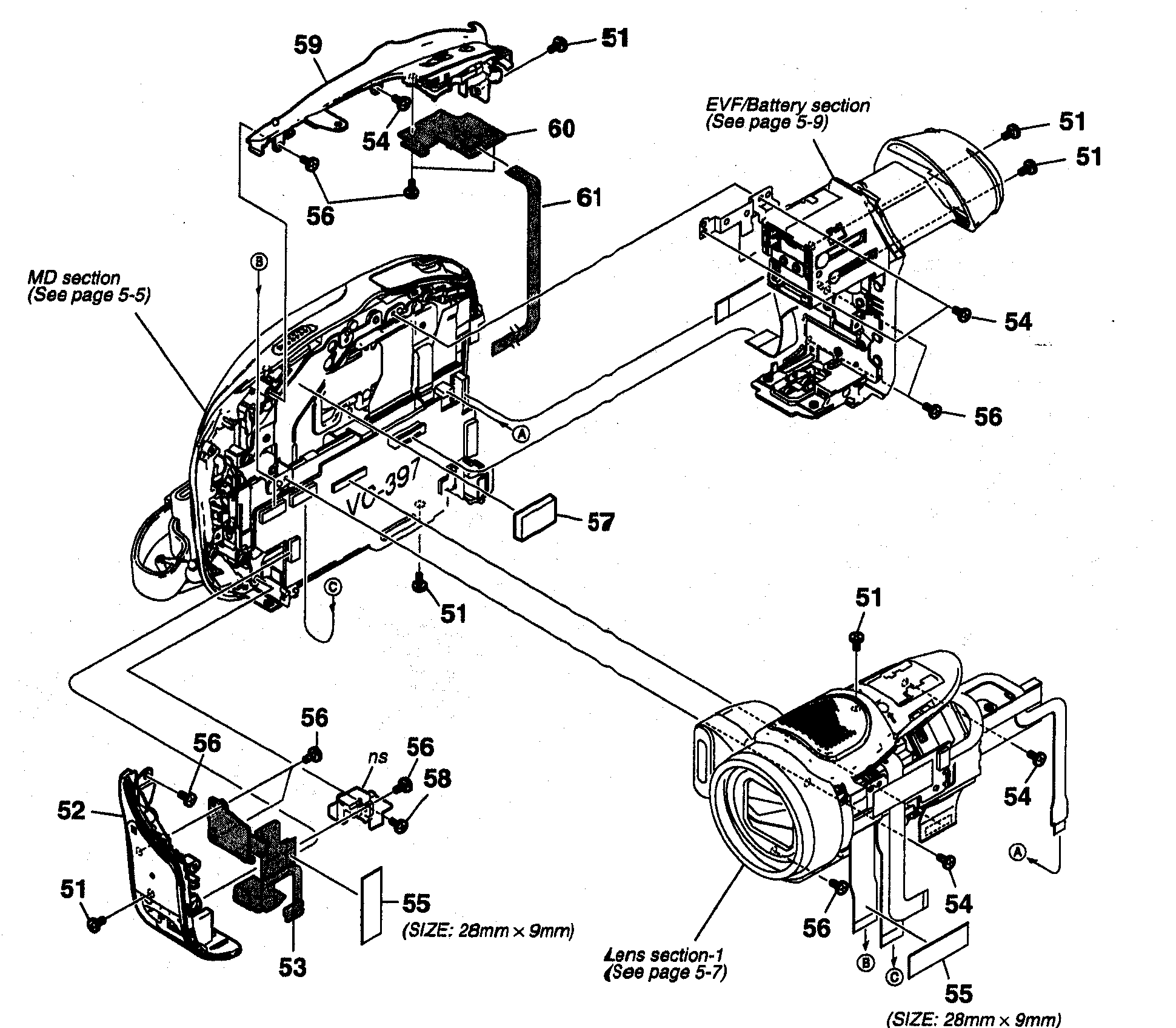 Sony DCR-DVD403 cabinet parts l 2 diagram