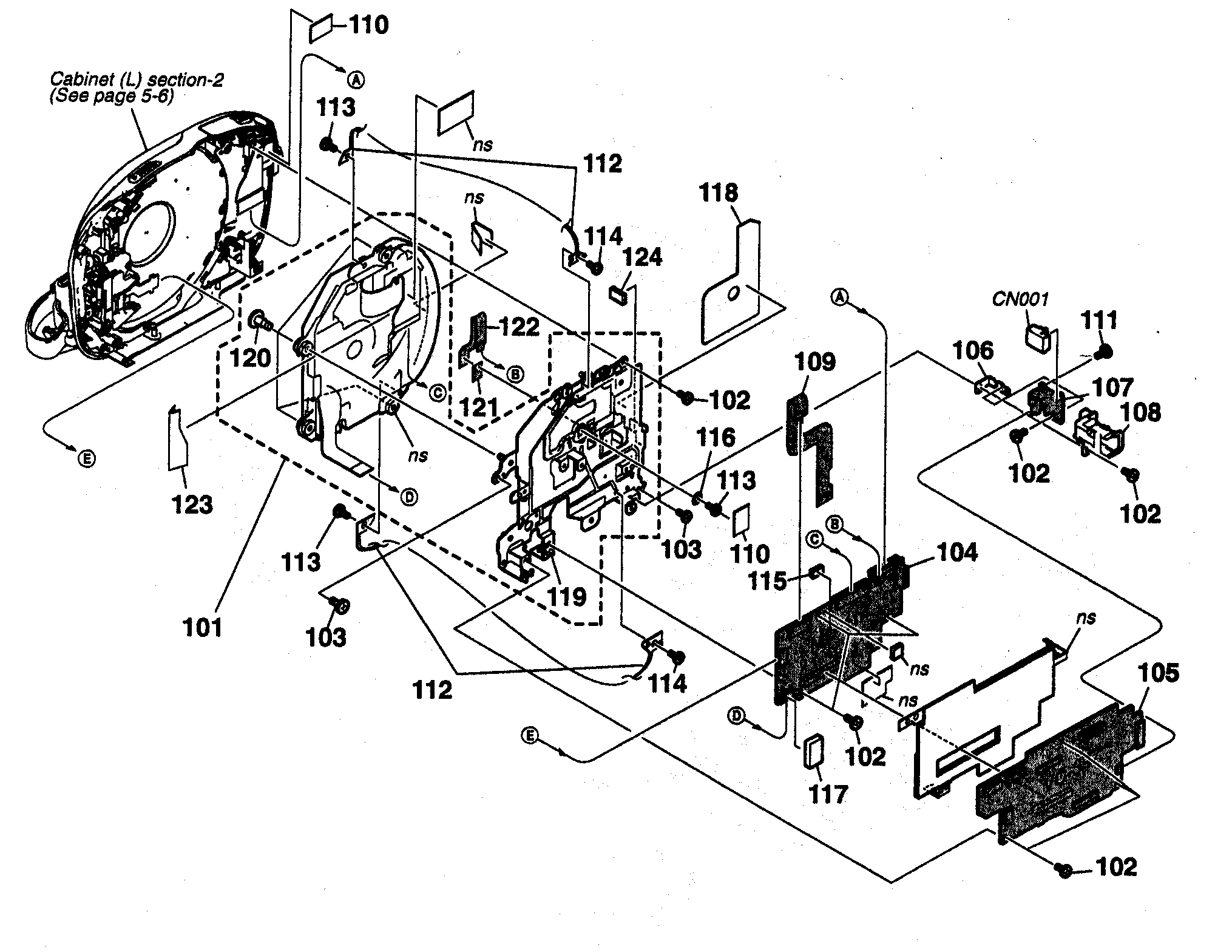 Sony DCR-DVD403 md parts diagram